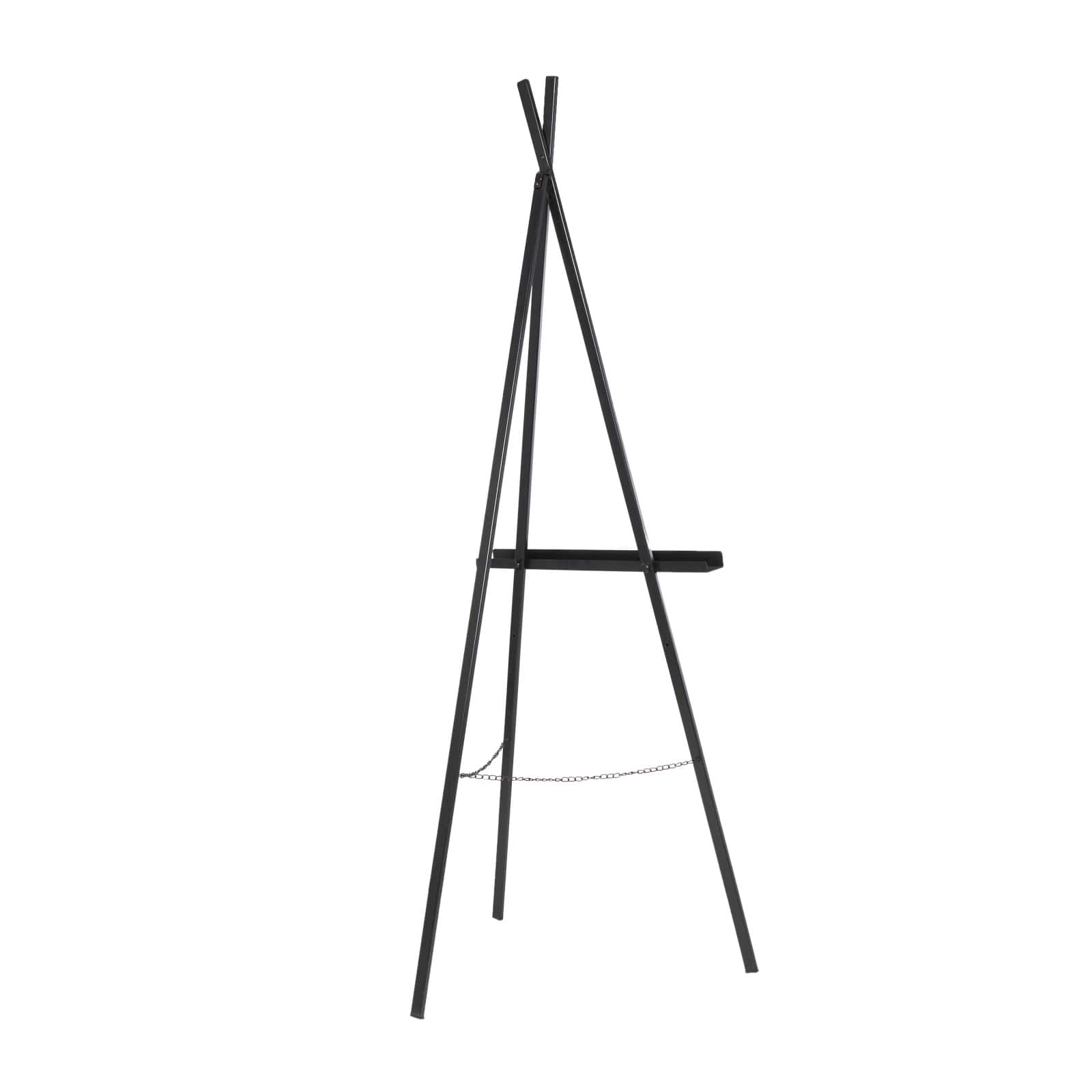 66.5&#x22; Black Metal Adjustable Minimalistic Floor Easel