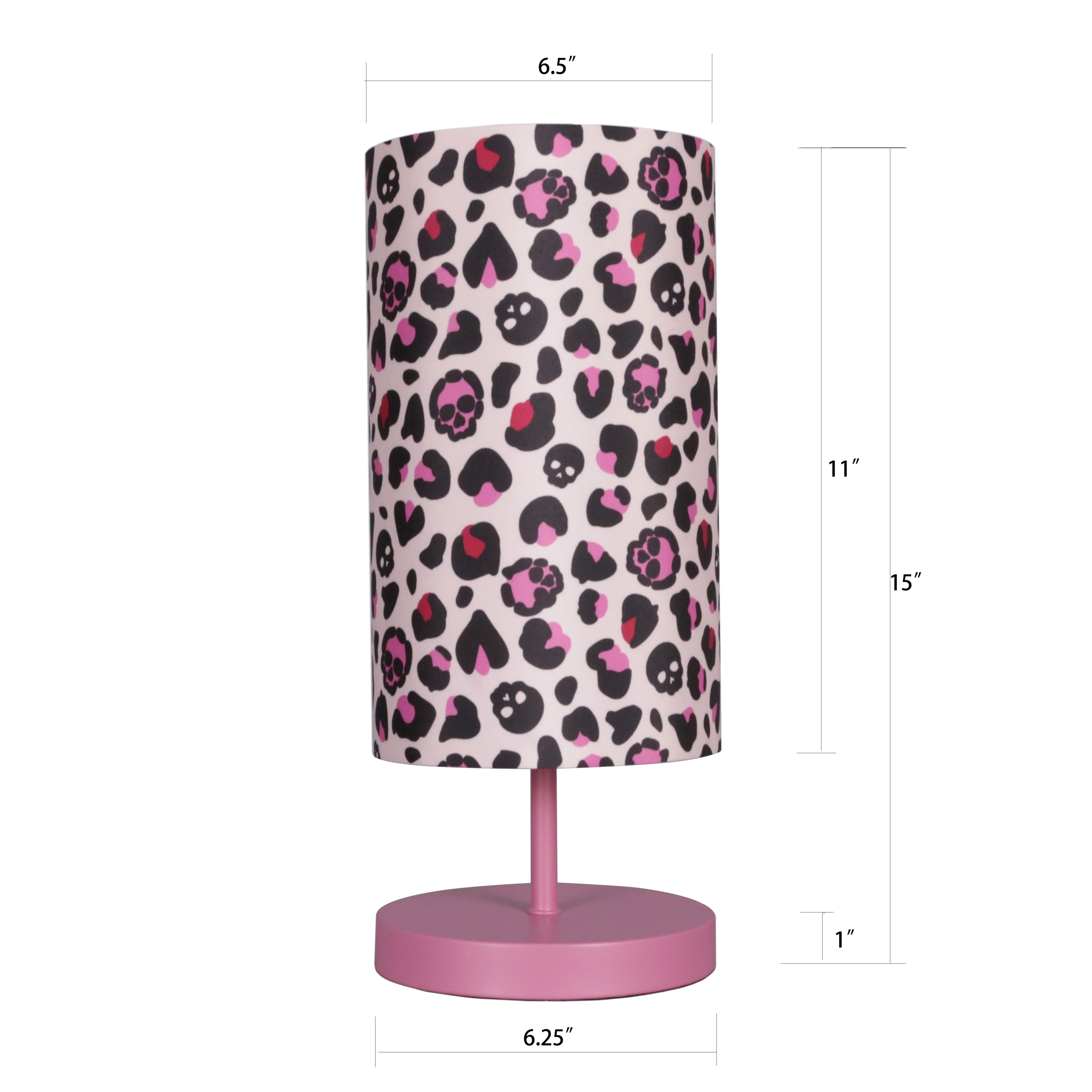 15&#x22; Pink Skull Leopard Print Table Lamp by Ashland&#xAE;