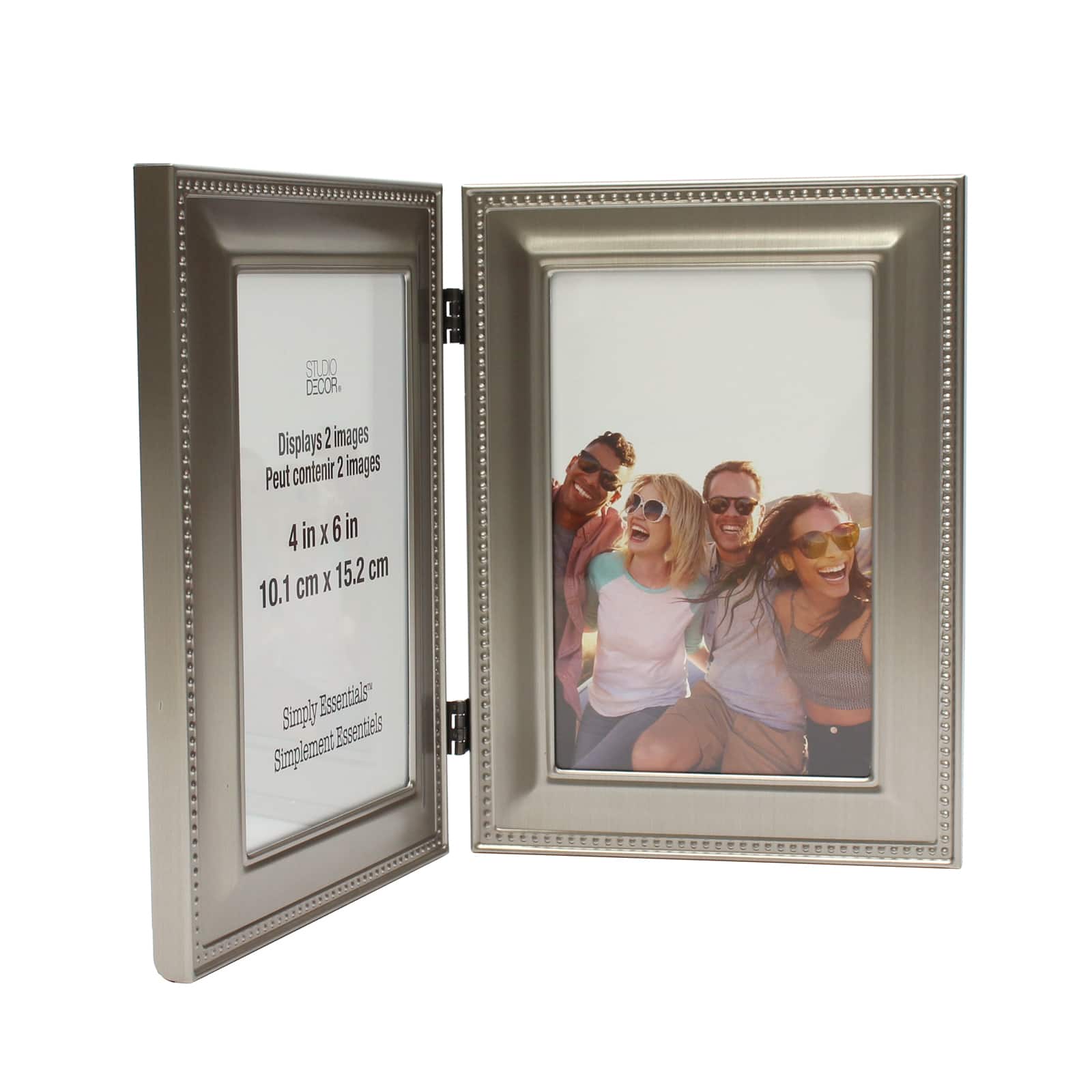 Antique Pewter Hinged Frame, 4&#x22; x 6&#x22;, Simply Essentials&#x2122; By Studio D&#xE9;cor&#xAE;