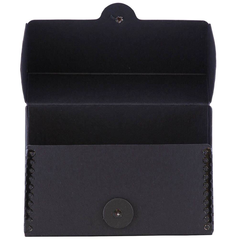 JAM Paper Black Kraft Button & String Tie Closure Portfolio, 4.25" x 6.25"