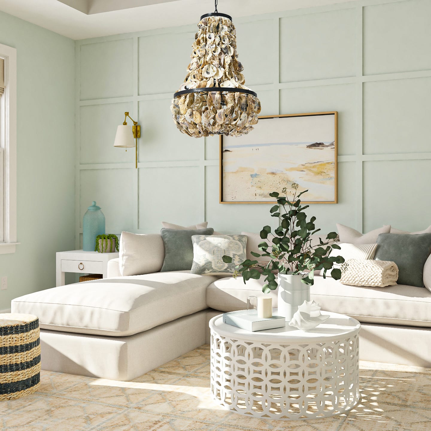 Hello Honey® 29" Oyster Shell Chandelier