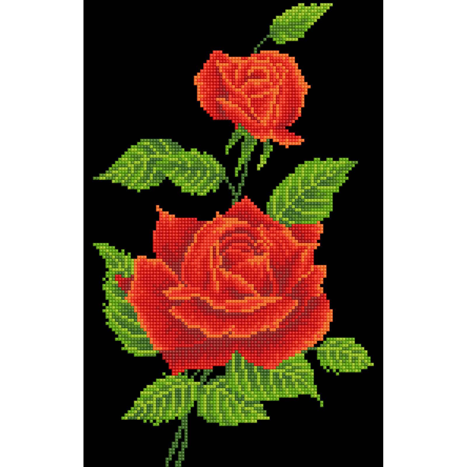 Diamond Dotz&#xAE; Intermediate Red Rose Corsage Diamond Painting Kit