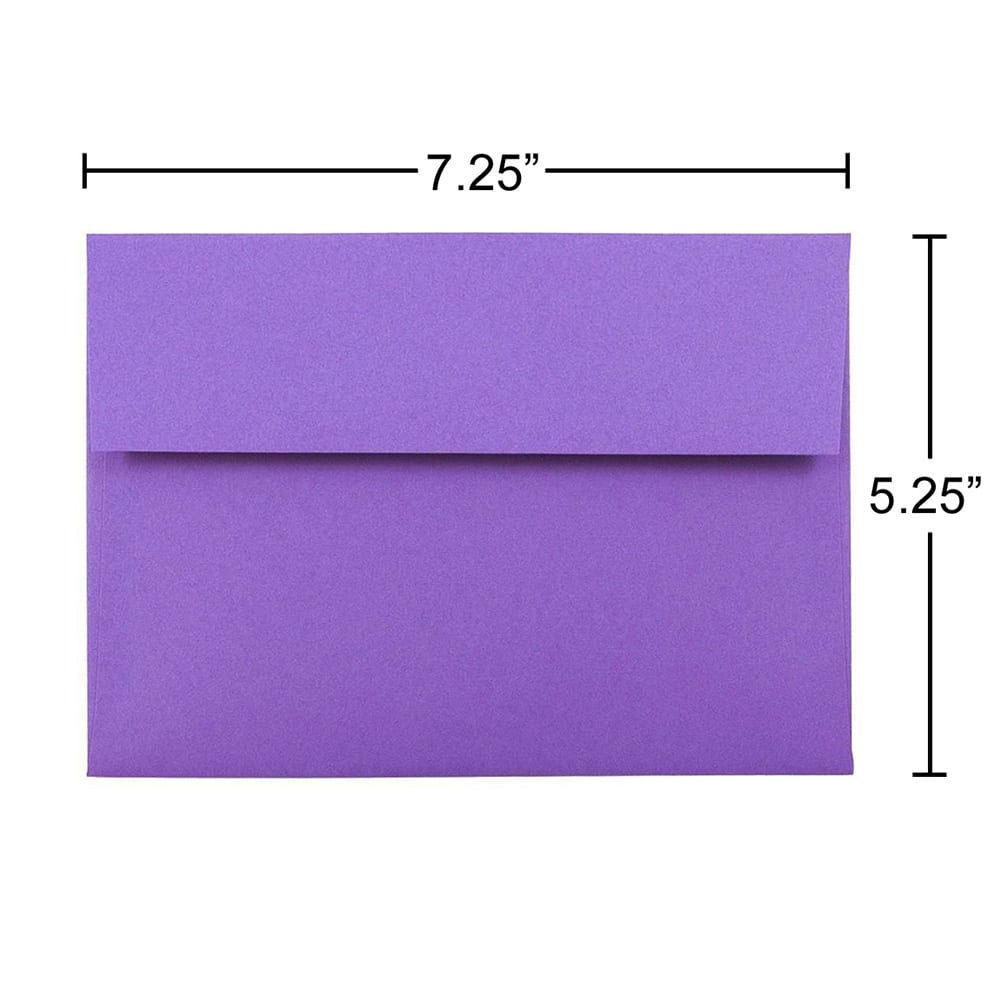 JAM Paper A7 Colored Invitation Envelopes, 50ct.
