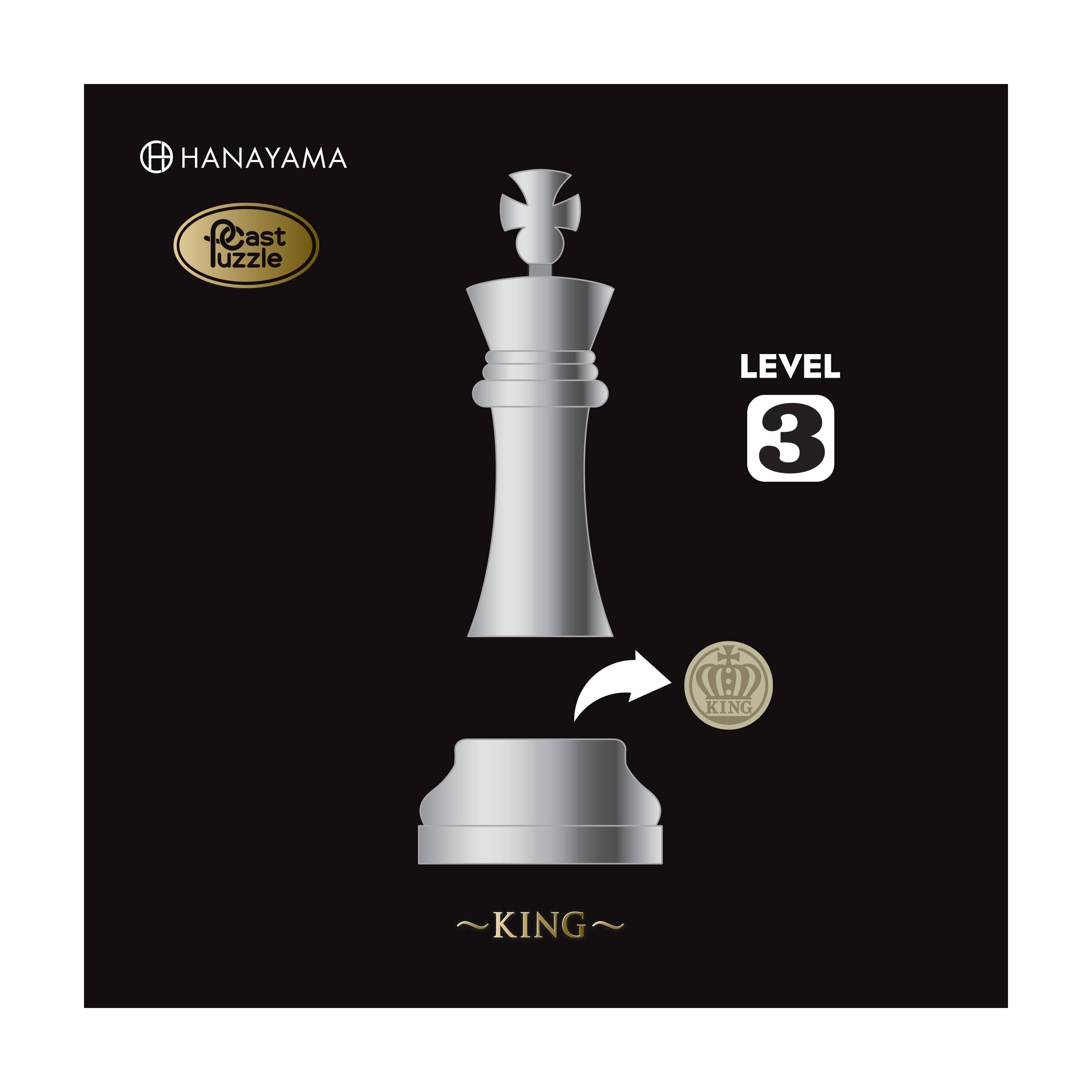 Hanayama Level 3 Cast Chess Puzzle - King