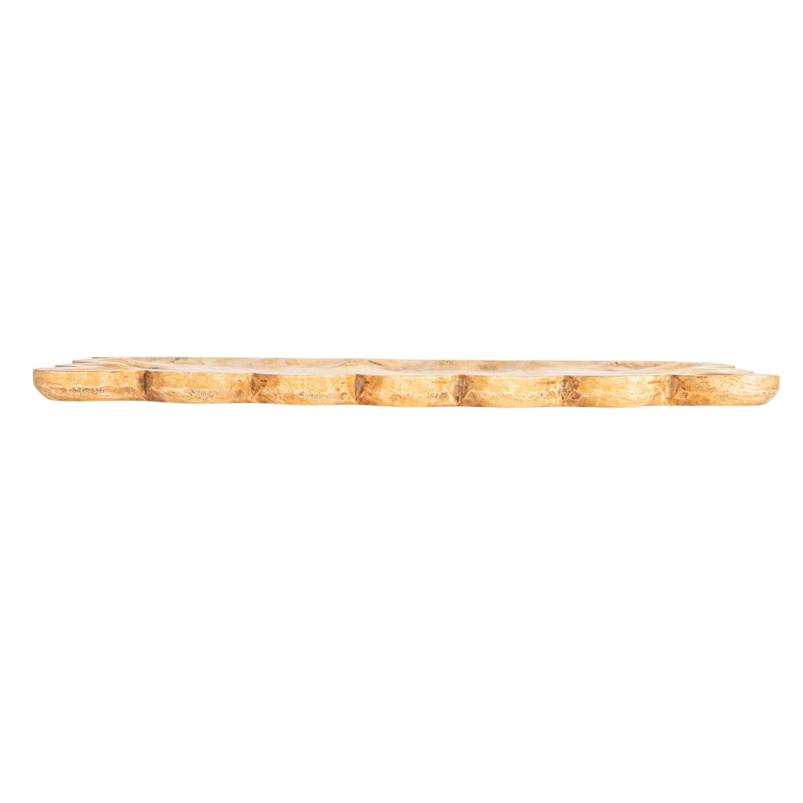 Scalloped Mango Wood Tray, Natural