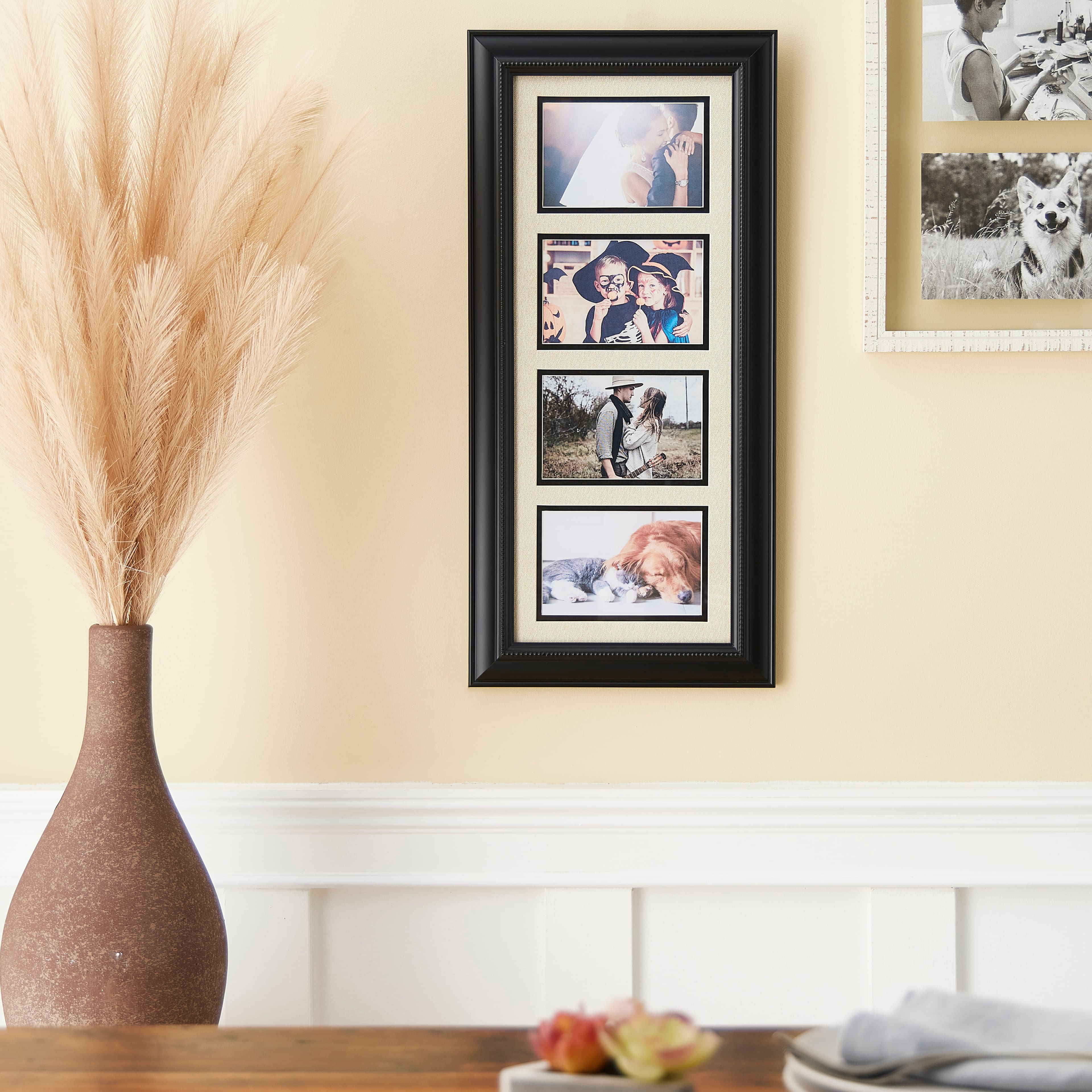 6 Pack: 4 Opening Black Laroche 4&#x22; x 6&#x22; Collage Frame with Mat by Studio D&#xE9;cor&#xAE;