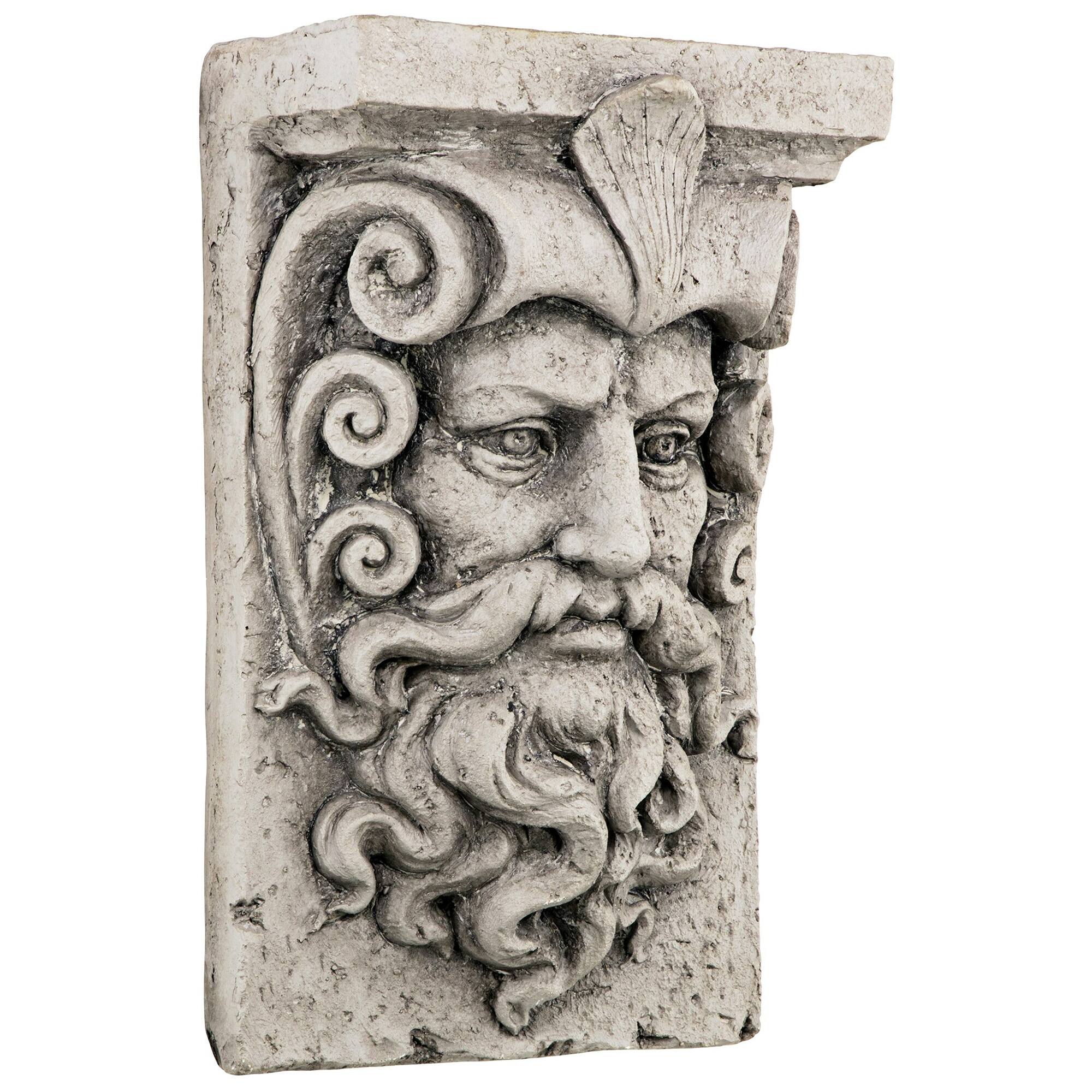 Design Toscano Poseidon Greek God of the Sea Wall Sculpture