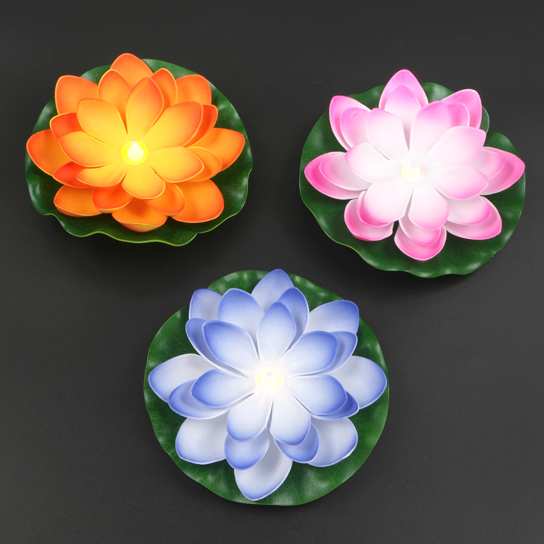 5.75" Floating LED Lotus Lights, 3ct. by Ashland®