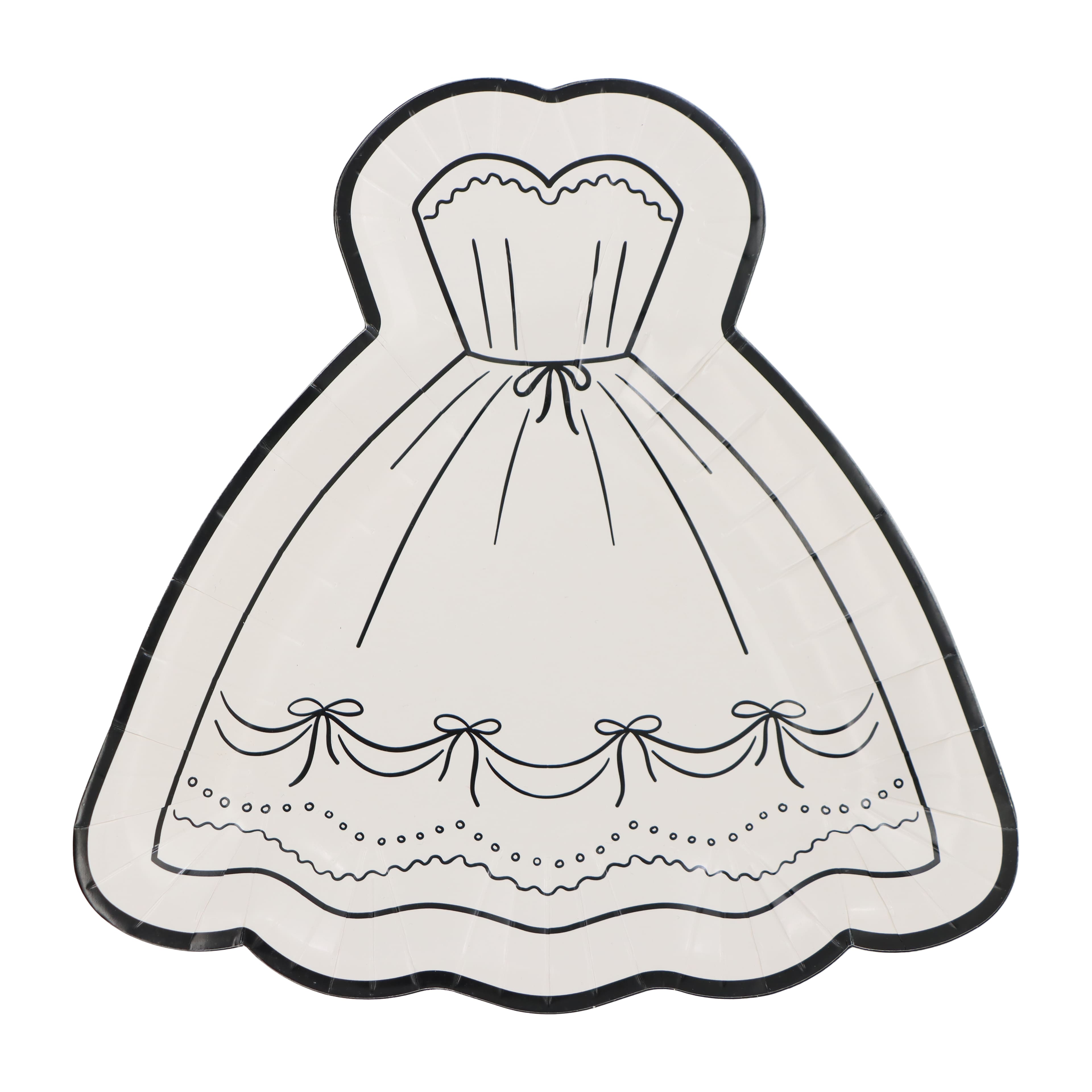 7&#x22; Dress Shaped Snack Plates, 8ct. by Celebrate It&#x2122;
