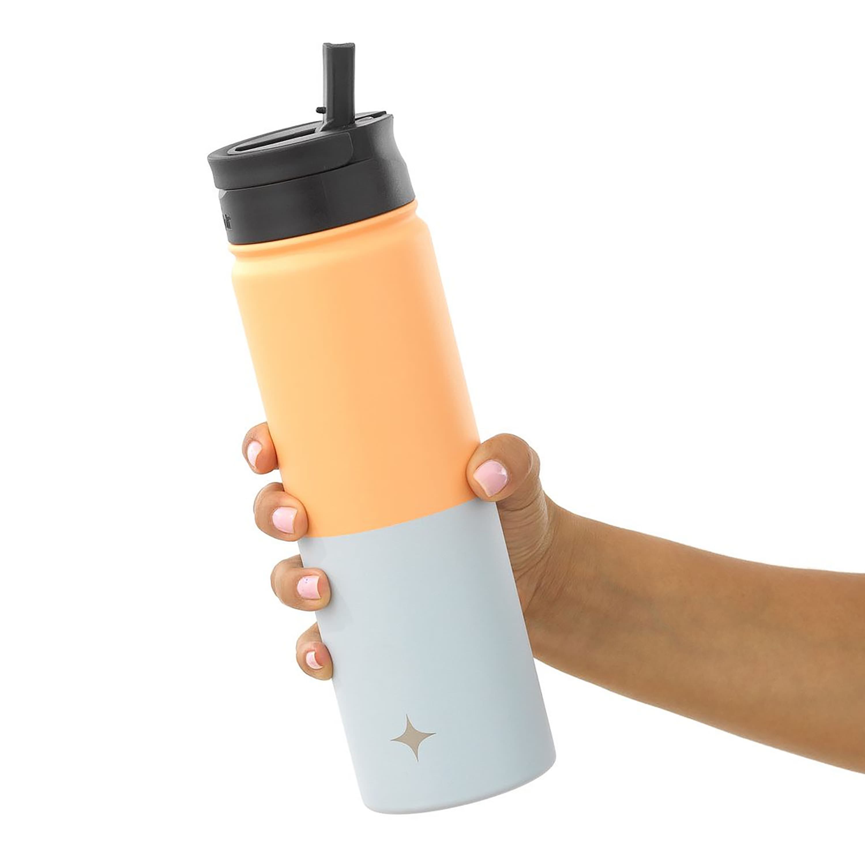 JoyJolt&#xAE; 22oz. Triple Insulated Water Bottle with Flip Lid &#x26; Sport Straw Lid