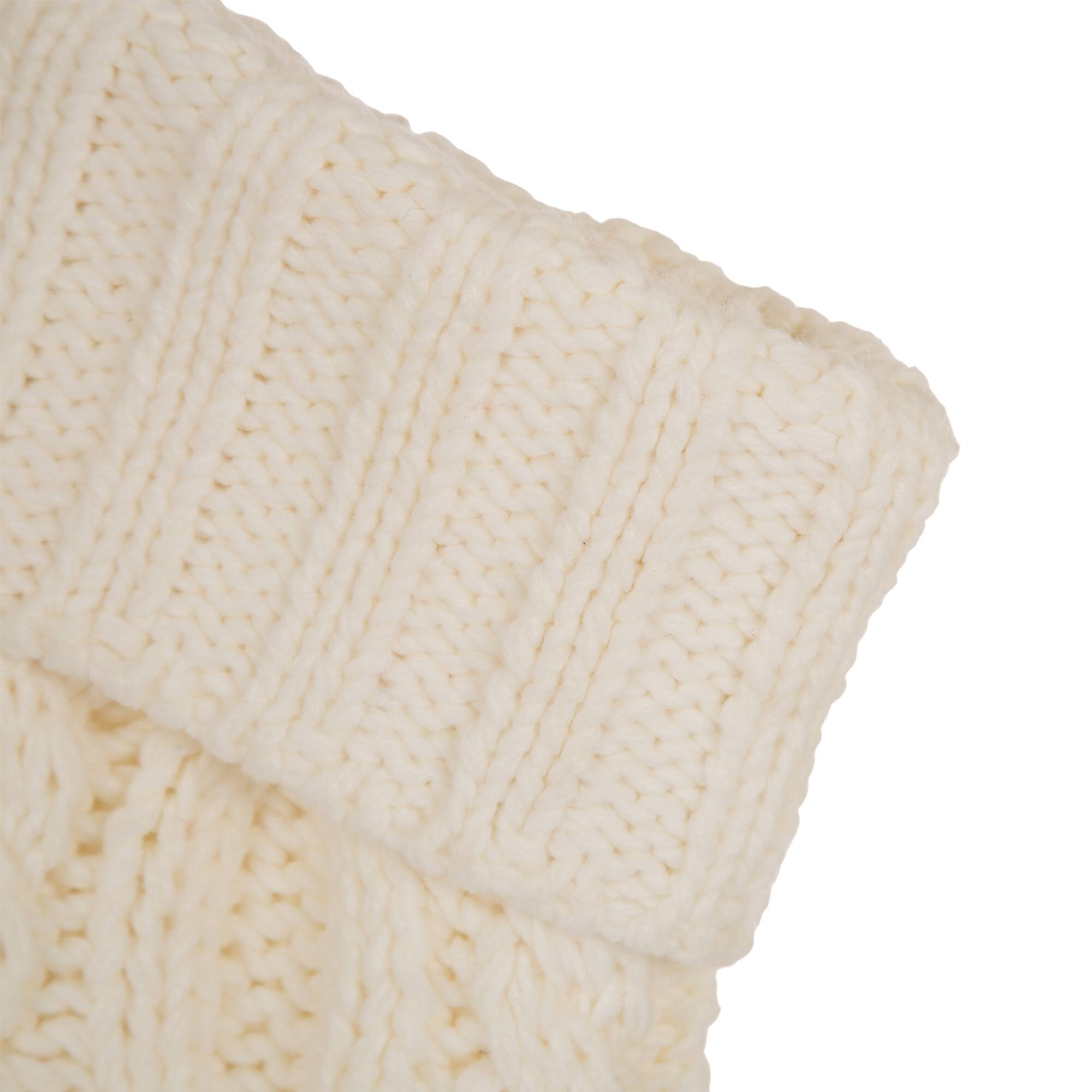 Glitzhome&#xAE; 24&#x22; White Knited Christmas Stocking