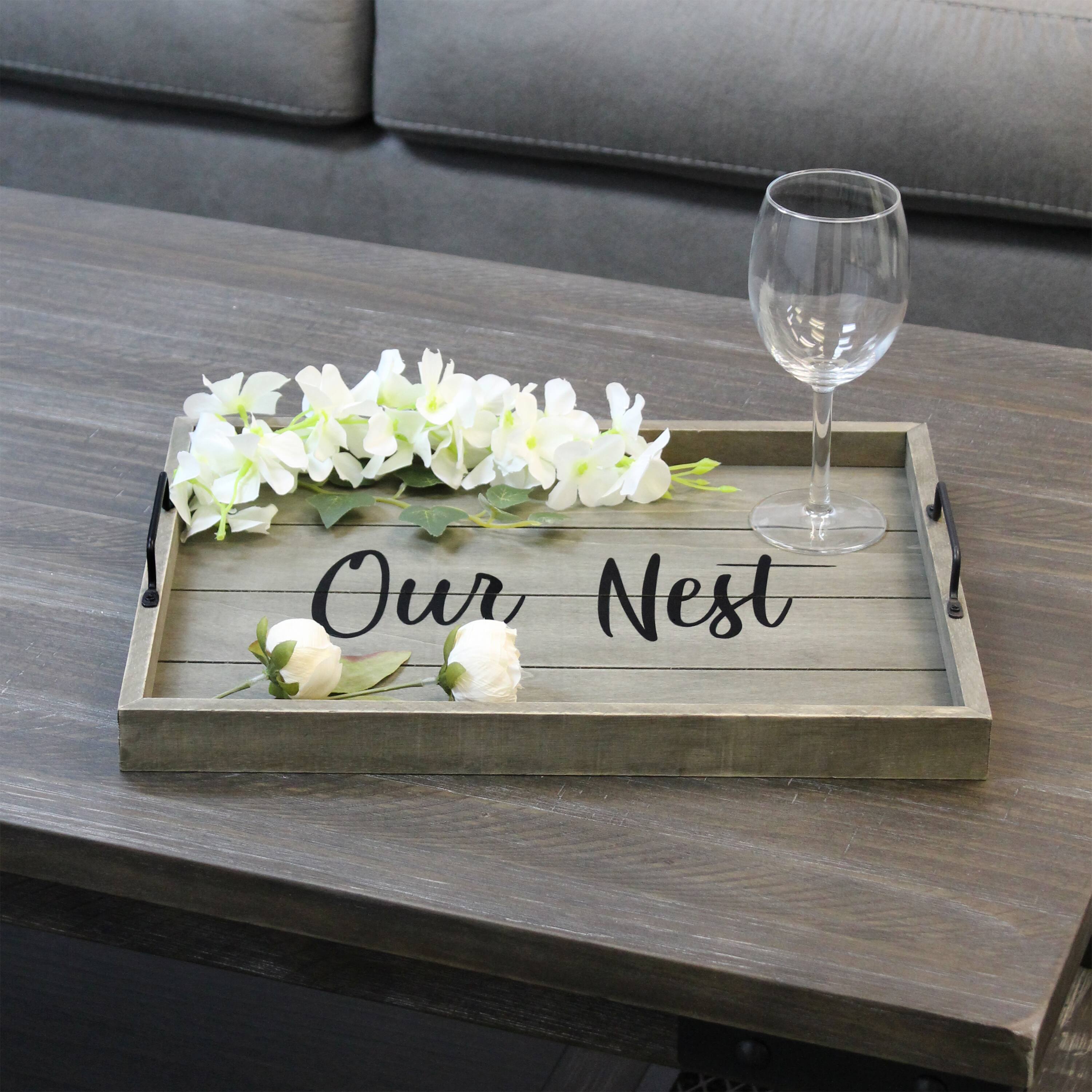 Elegant Designs™ 15.5" Our Nest Serving Tray with Handles