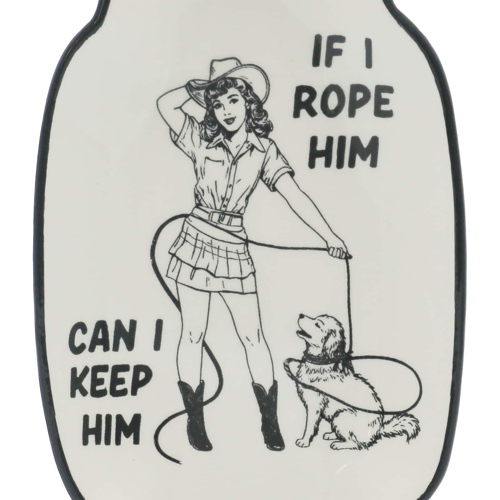 8.25&#x22; Blue Cowgirl Ceramic Dish by Ashland&#xAE;