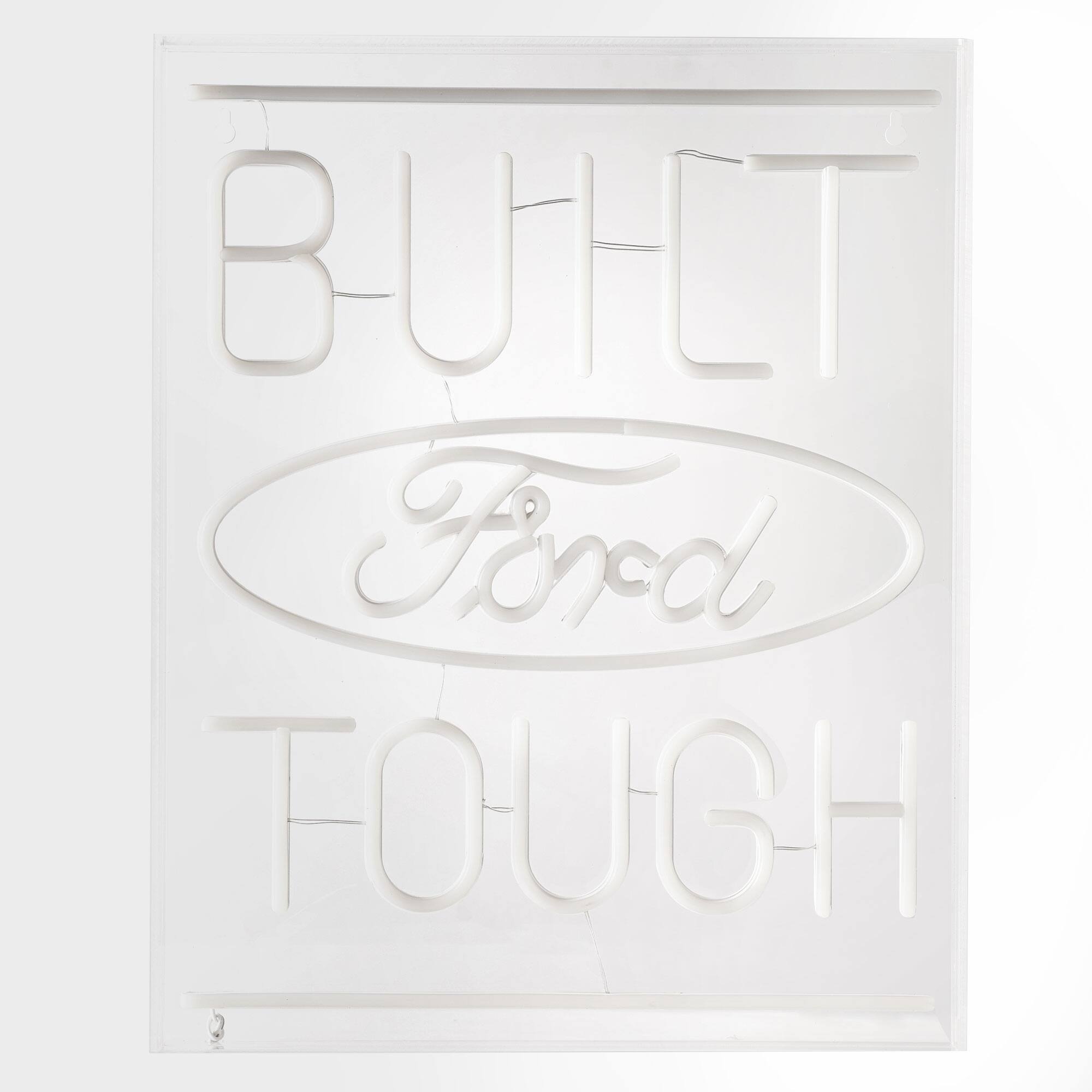 American Art D&#xE9;cor&#x2122; 20&#x22; Licensed Ford Built Tough Acrylic LED Wall D&#xE9;cor Sign