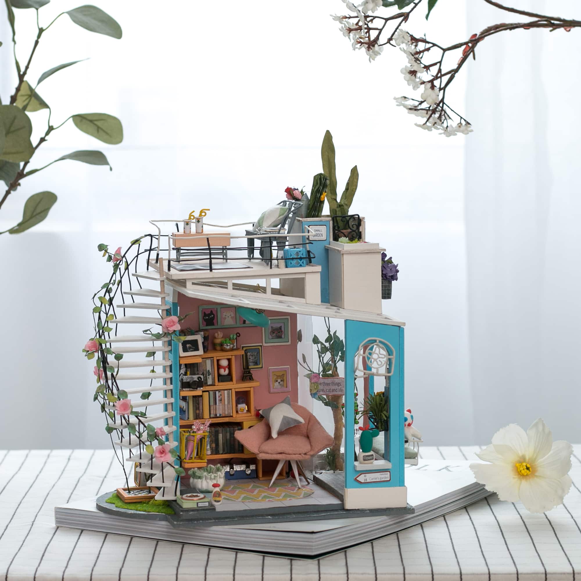 Robotime&#xAE; Rolife&#xAE; DIY Miniature House Dora&#x27;s Loft Craft Kit