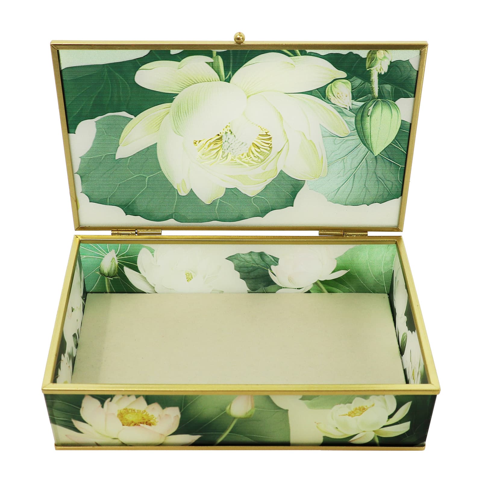 8&#x22; Lily Flower Decorative Glass Box by Ashland&#xAE;