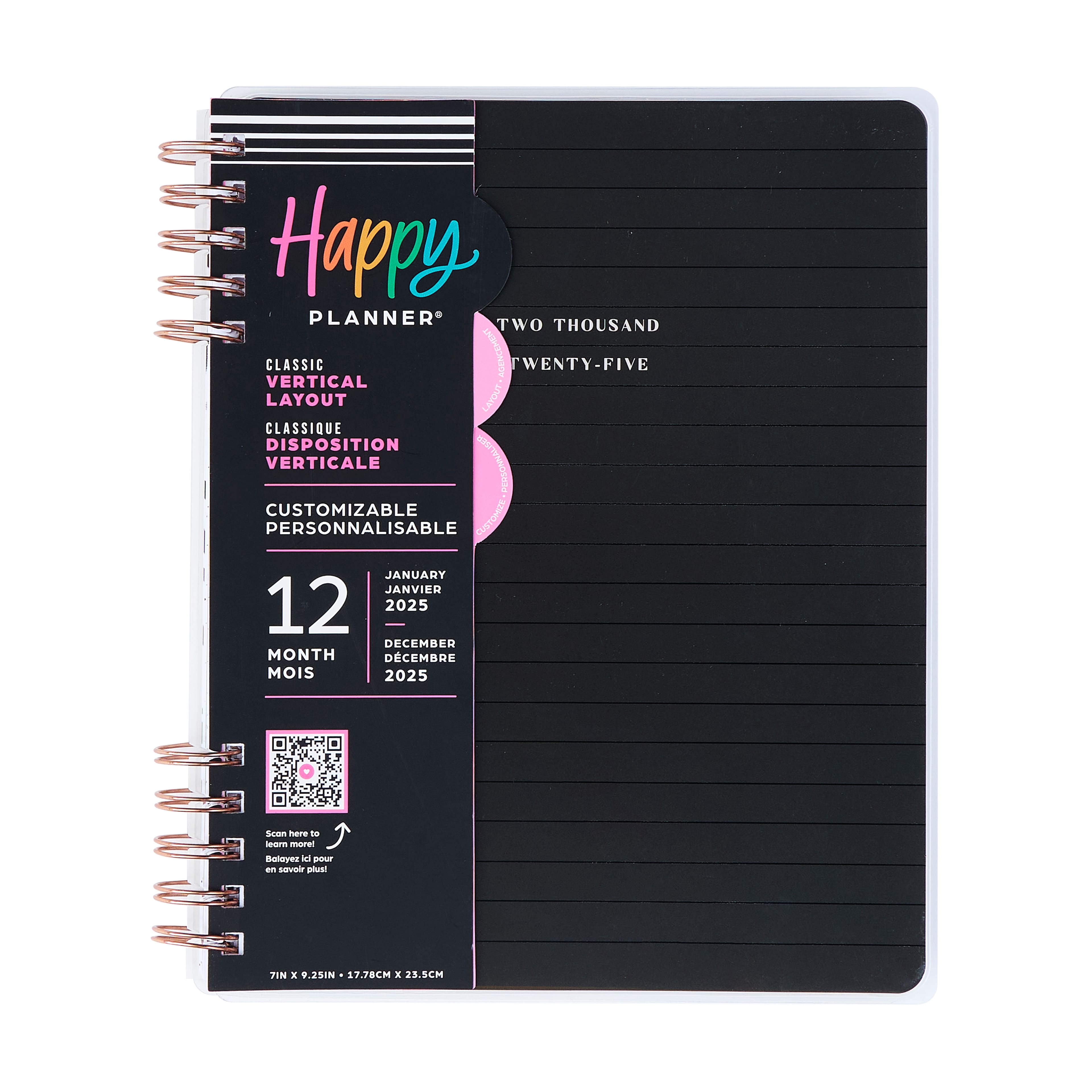 The Classic Happy Planner&#xAE; Customizable Twin Loop Sketchy Florals