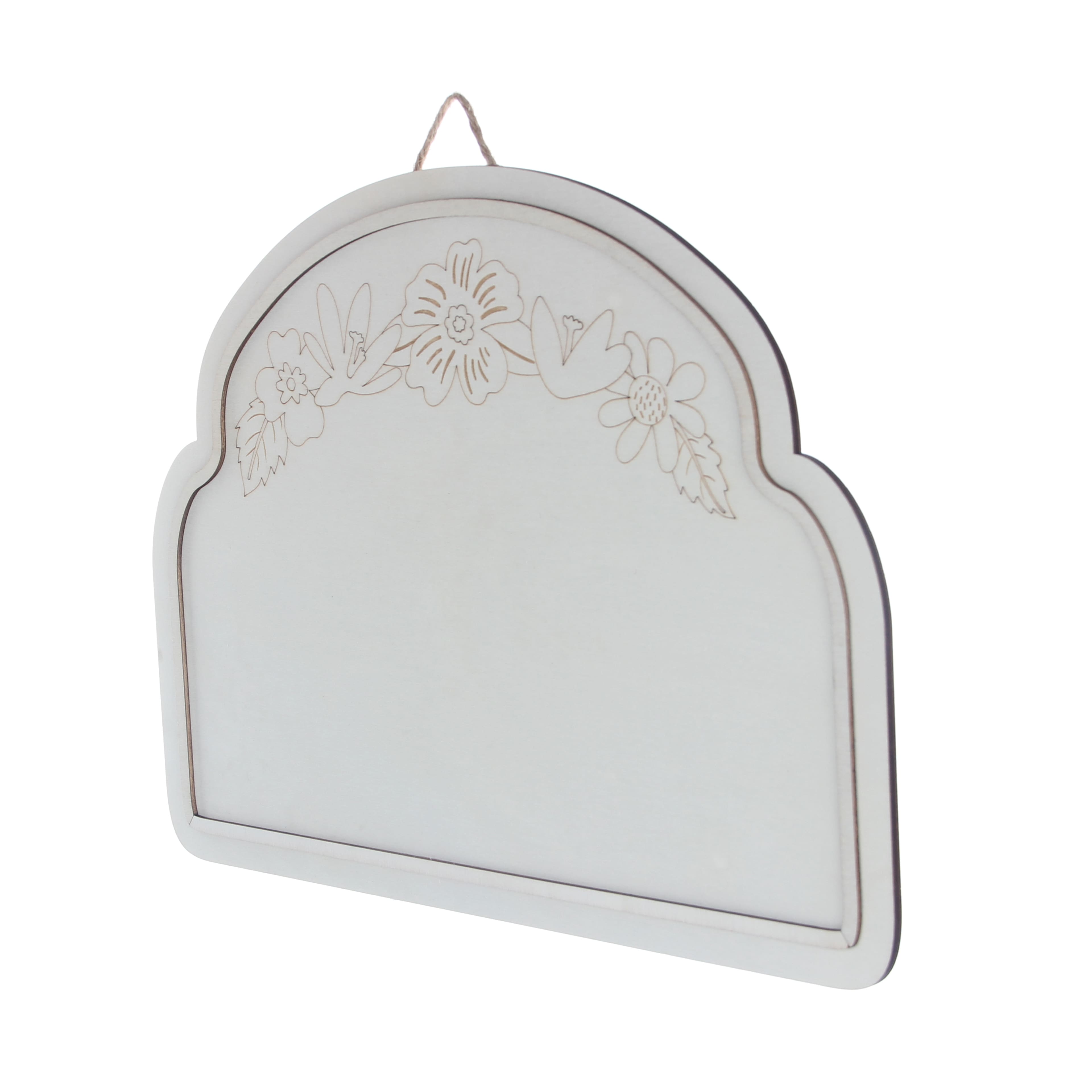 15&#x22; Floral Arch Plaque DIY Plywood D&#xE9;cor by Make Market&#xAE;