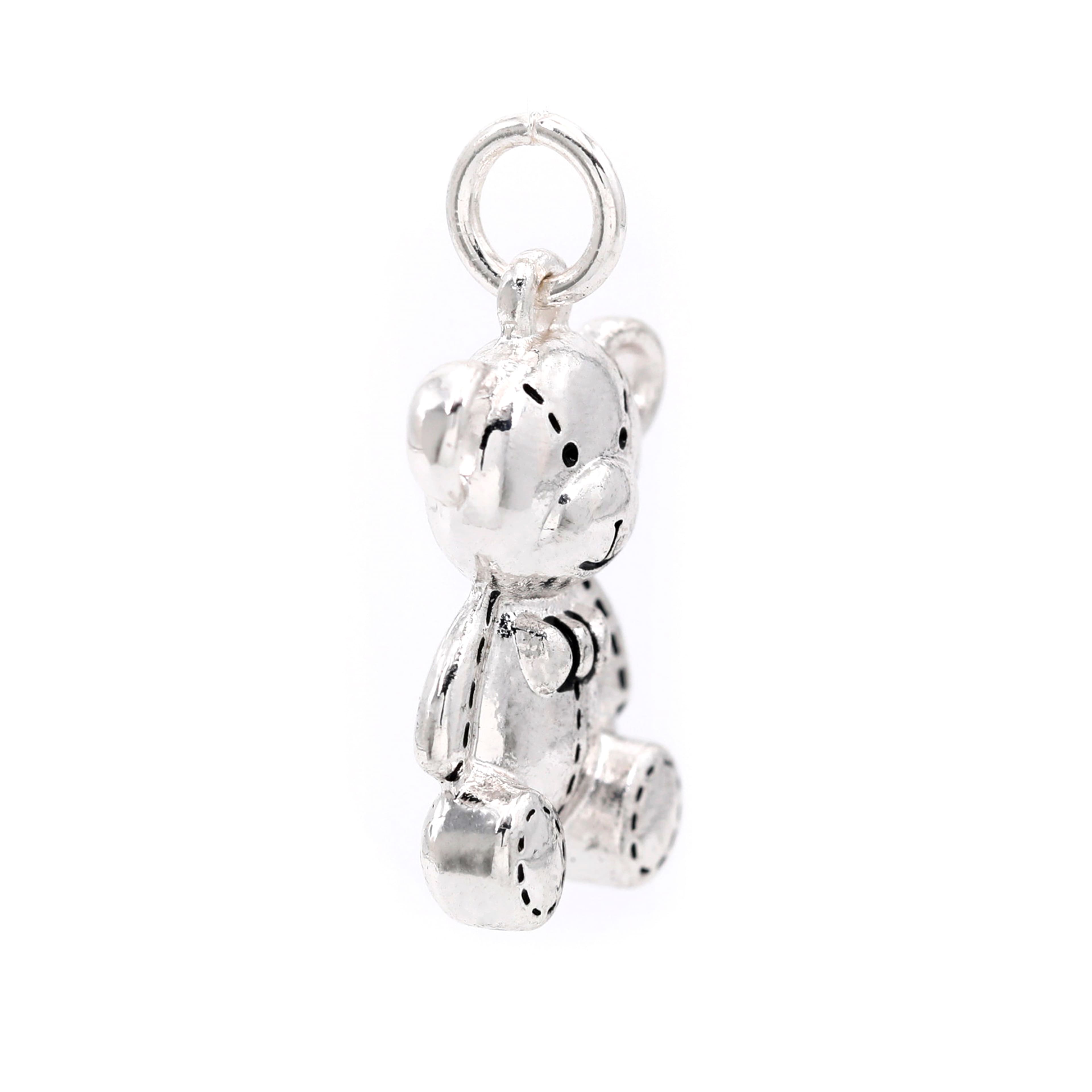 12 Pack: Silver Plated Teddy Bear Charm by Bead Landing™