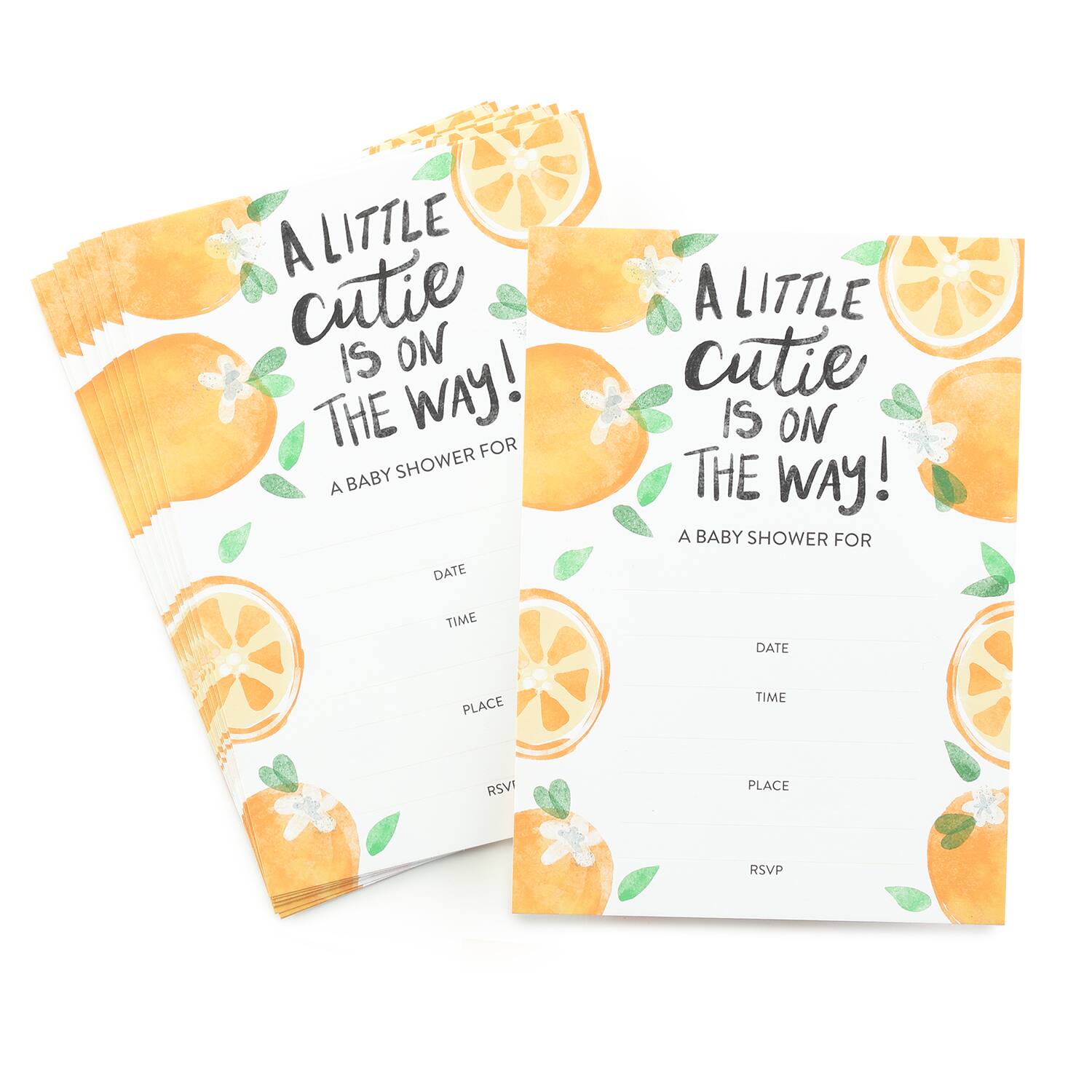 Hortense B. Hewitt Co. 5" x 7" Little Cutie Baby Shower Flat Invitations with Envelopes, 25ct.