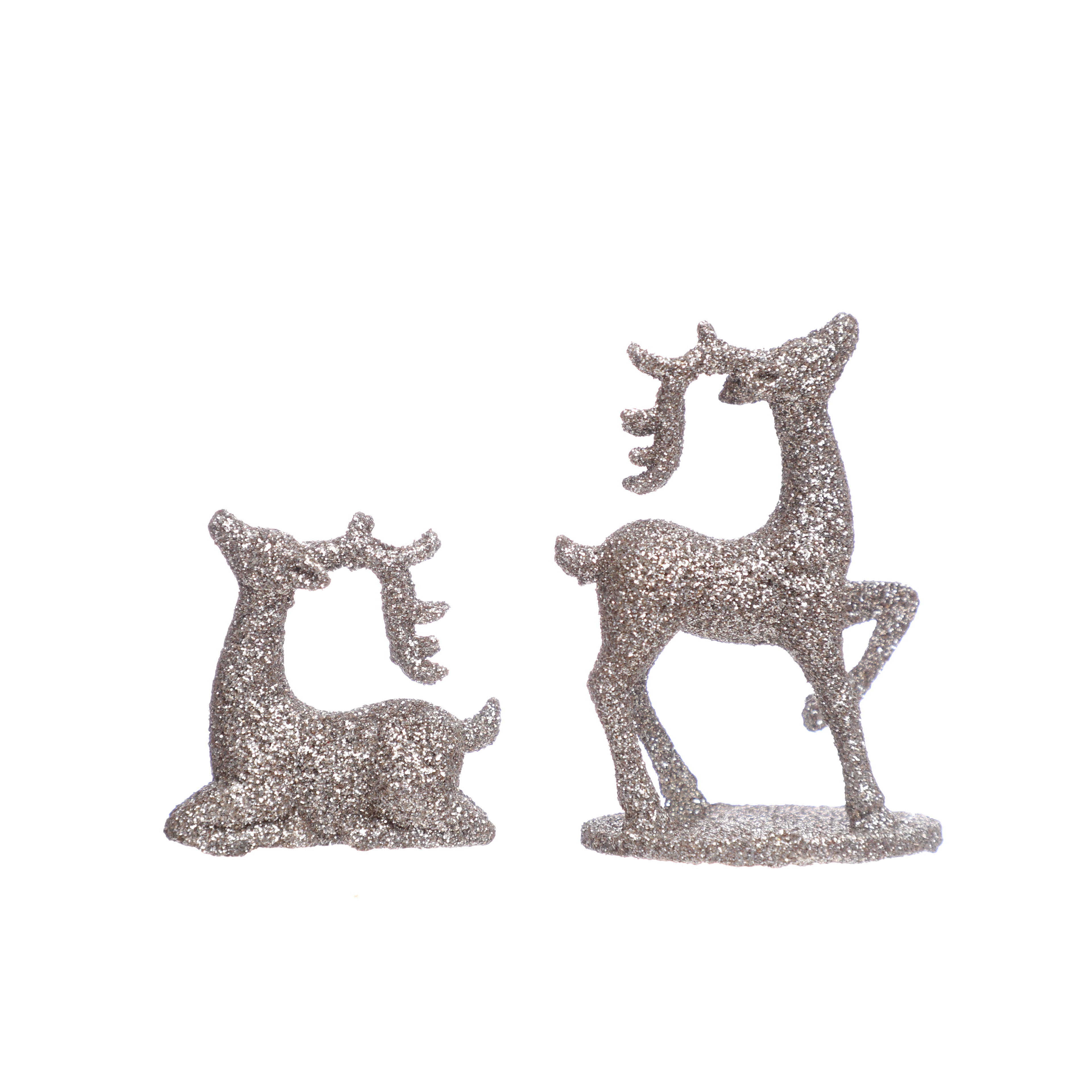 Mini Champagne Glitter Deer, 2ct. by Ashland&#xAE;