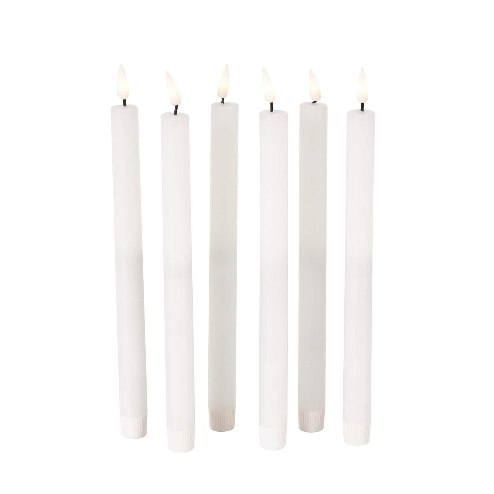 11" Flameless Wax Candles with Remote Control, 6ct.