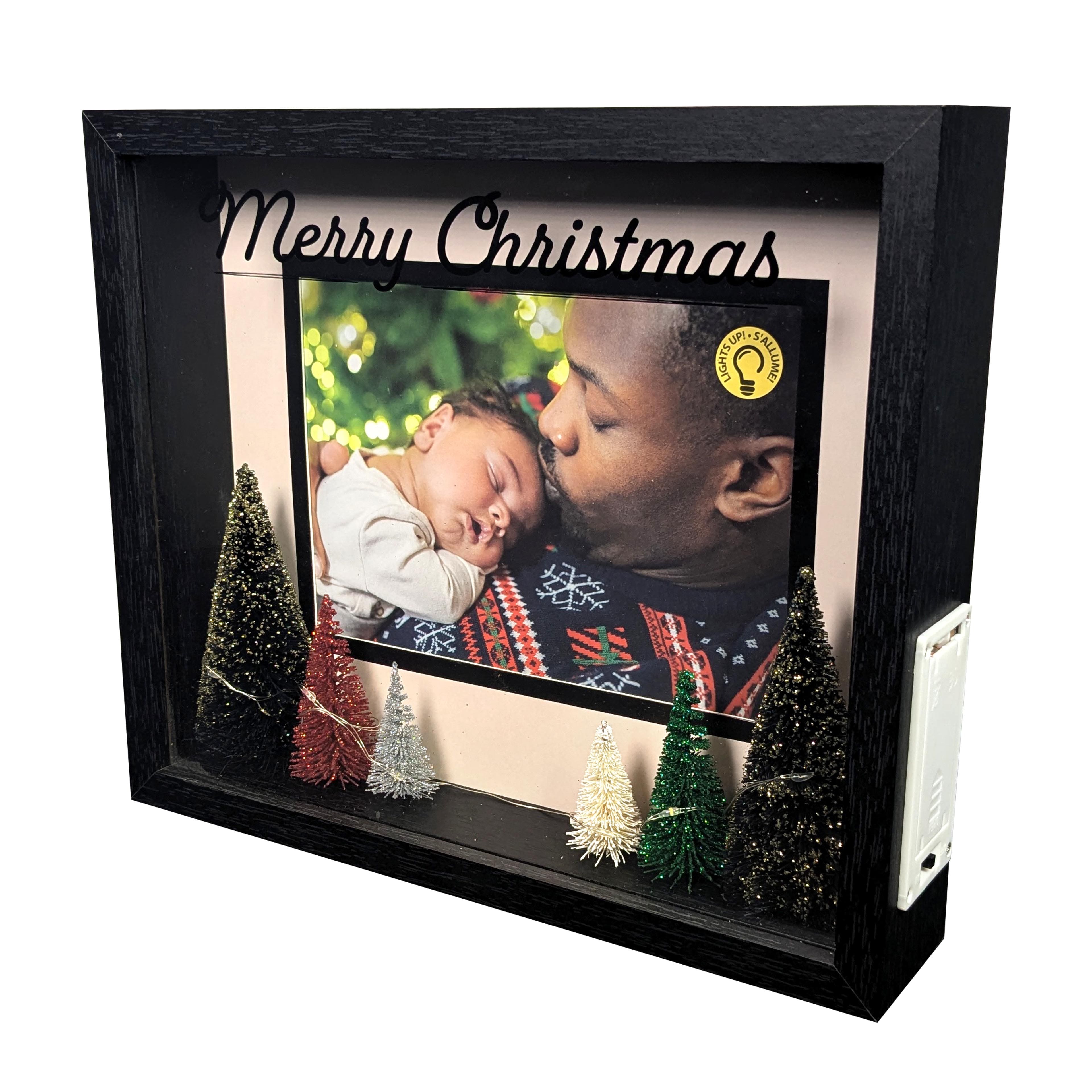 5&#x22; x 7&#x22; LED Merry Christmas Trees Tabletop Frame by Studio D&#xE9;cor&#xAE;