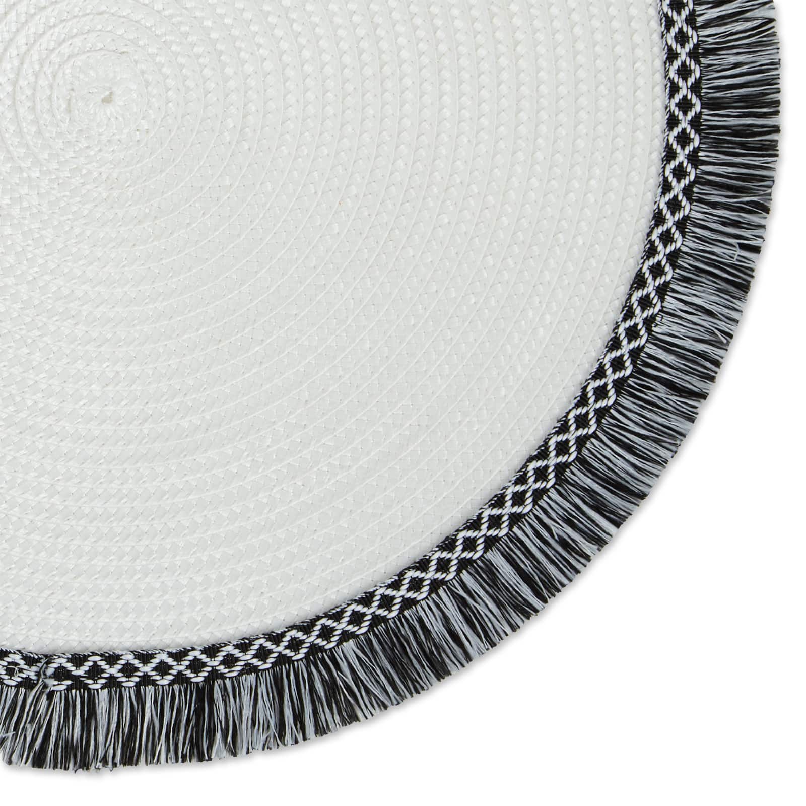 DII&#xAE; Round Fringed Placemats, 6ct.