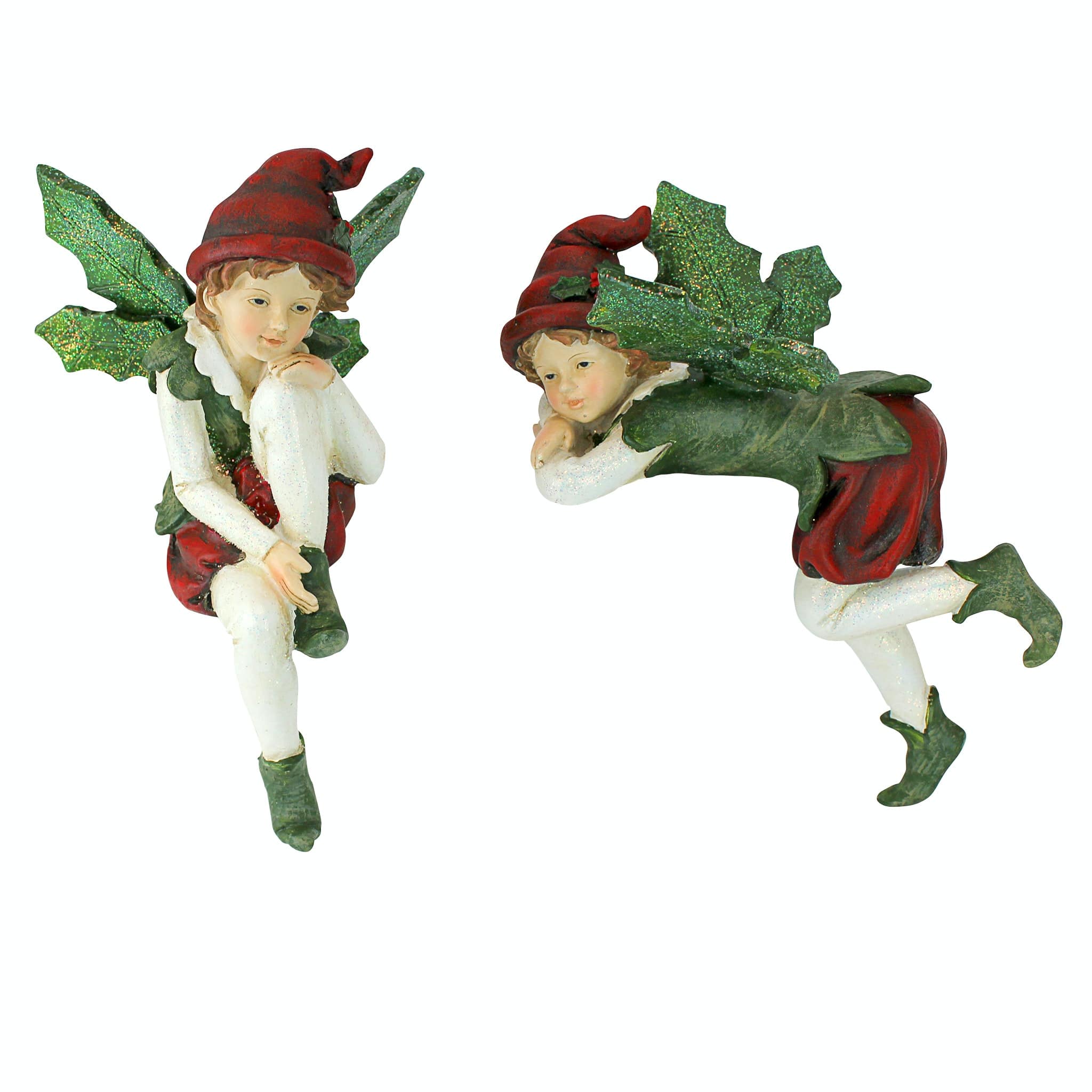Design Toscano Santa&#x27;s Christmas Elves Shelf Sitter Statue Set