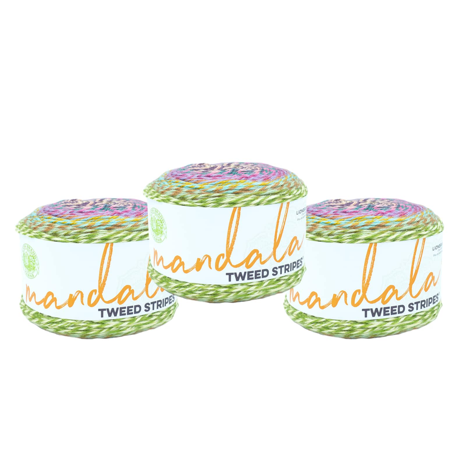 3 Pack Lion Brand&#xAE; Mandala&#xAE; Tweed Stripes Yarn