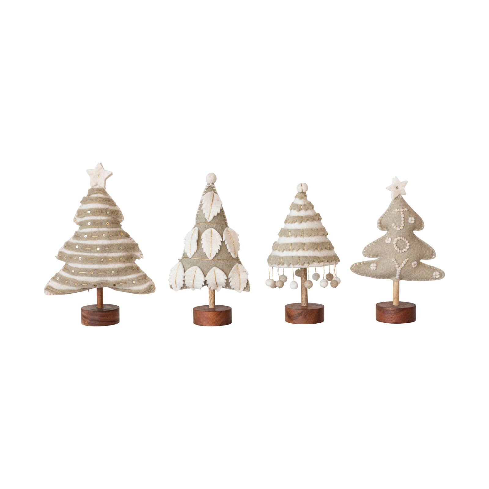 Hello Honey&#xAE; Wool Felt Christmas Tree with Wood Base Set