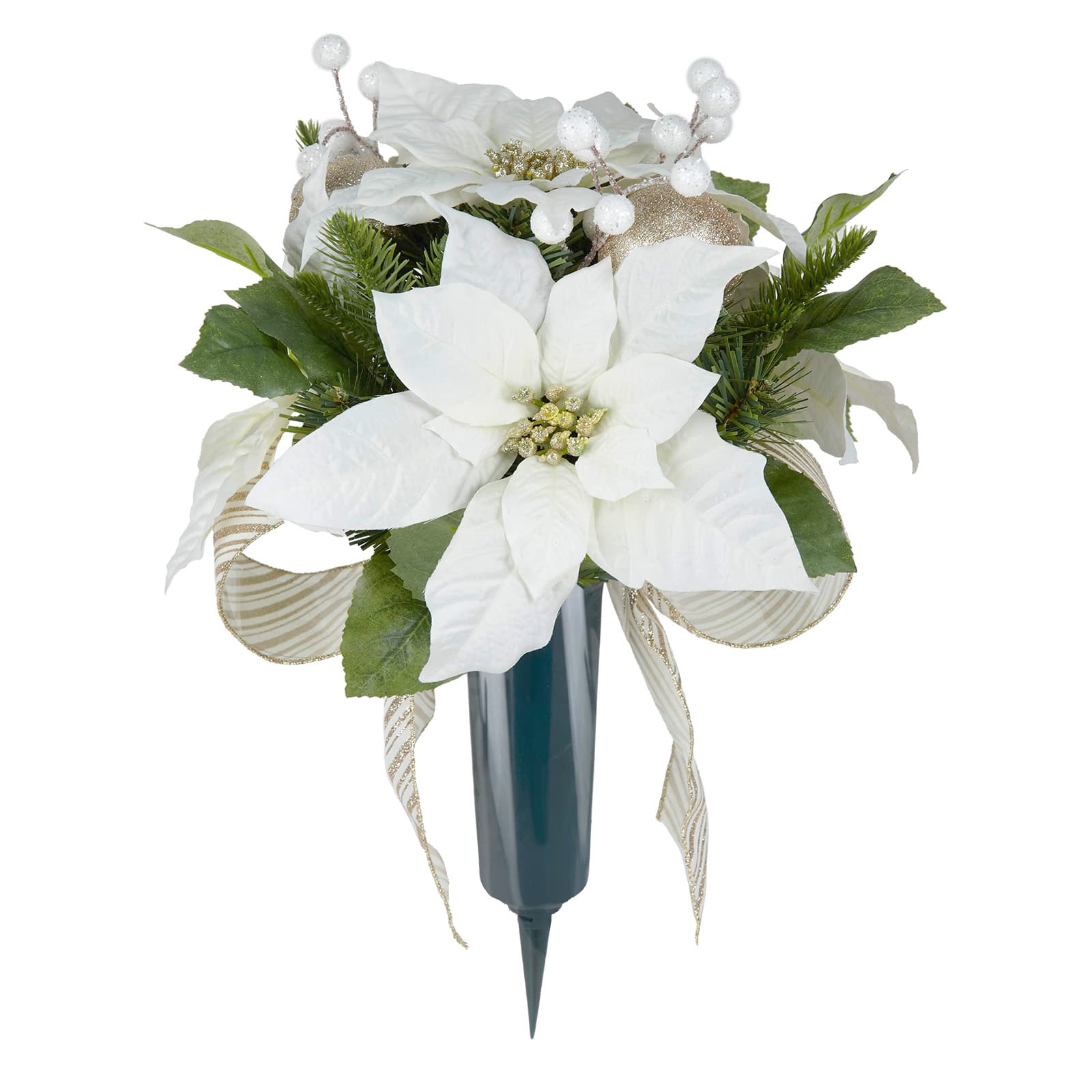 White Poinsettia Remembrance Cone by Ashland&#xAE;