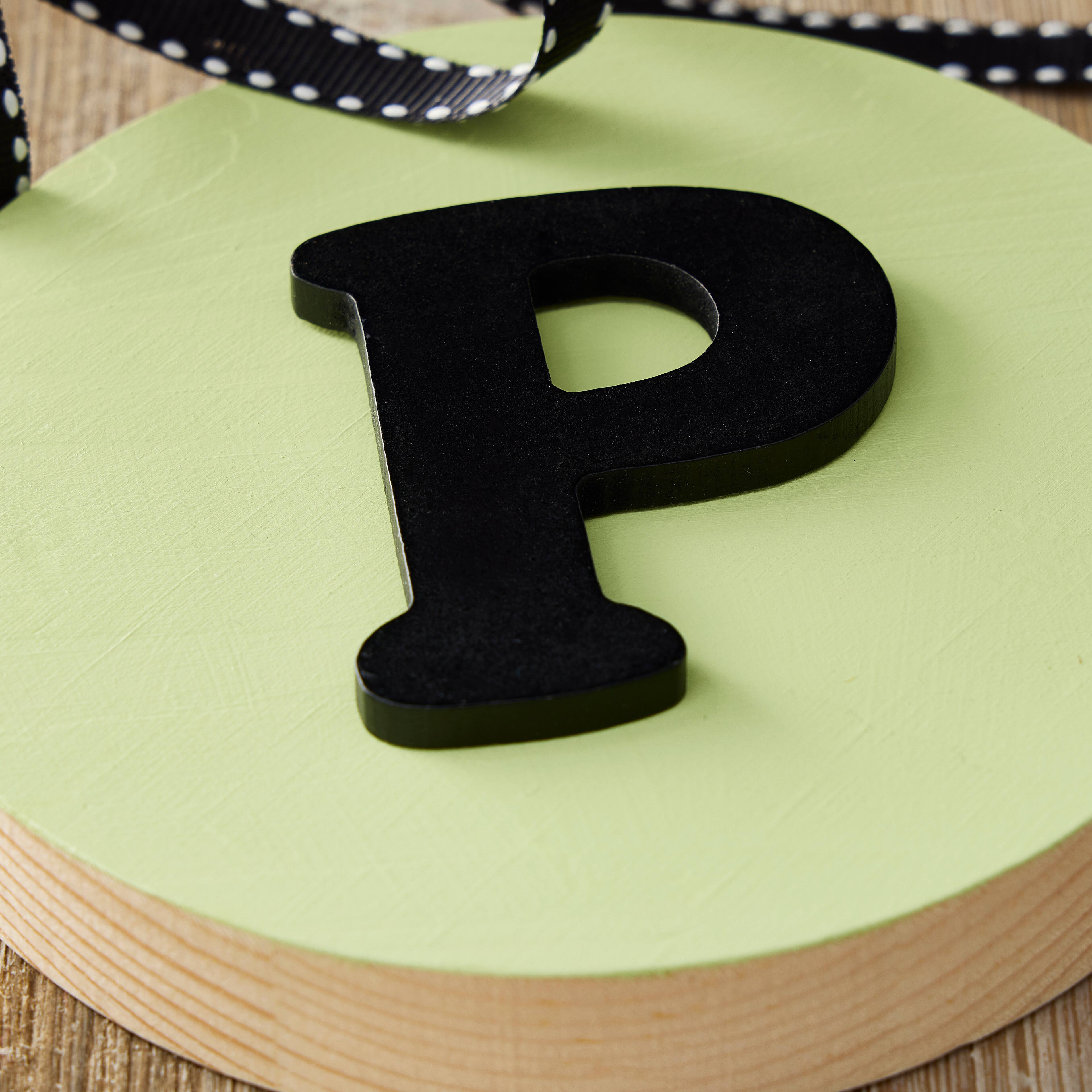 12 Pack: 2.5" Black MDF Whimsy Letter by Make Market®
