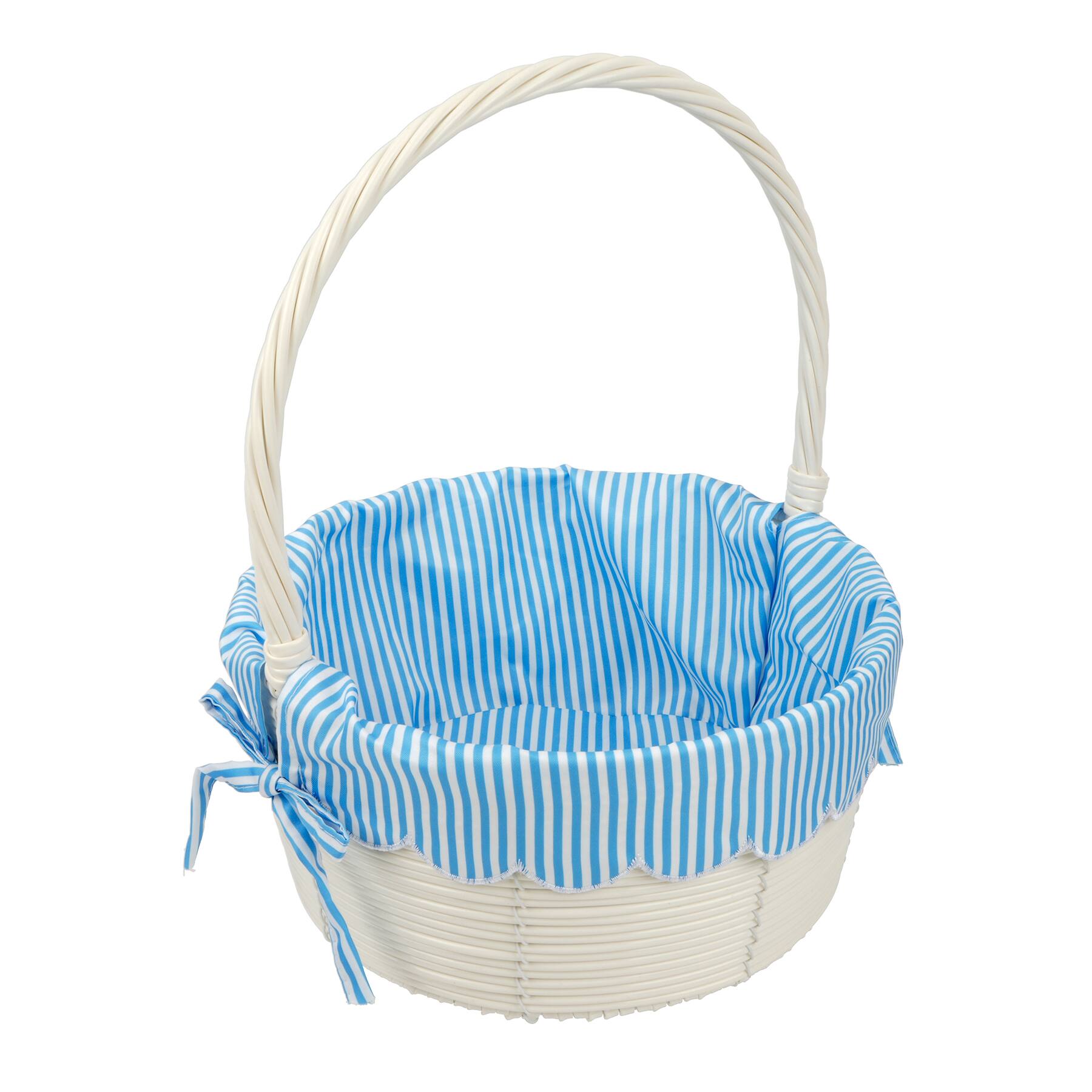 Panier de P&#xE2;ques avec doublure en tissu &#xE0; rayures d&#x2019;Ashland