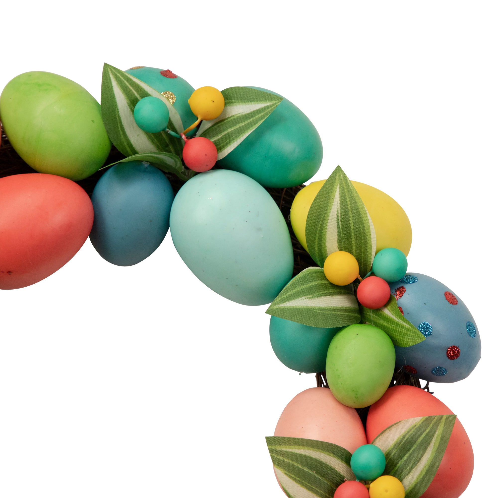 Colorful Easter Egg Wreath 14&#x22; Unlit