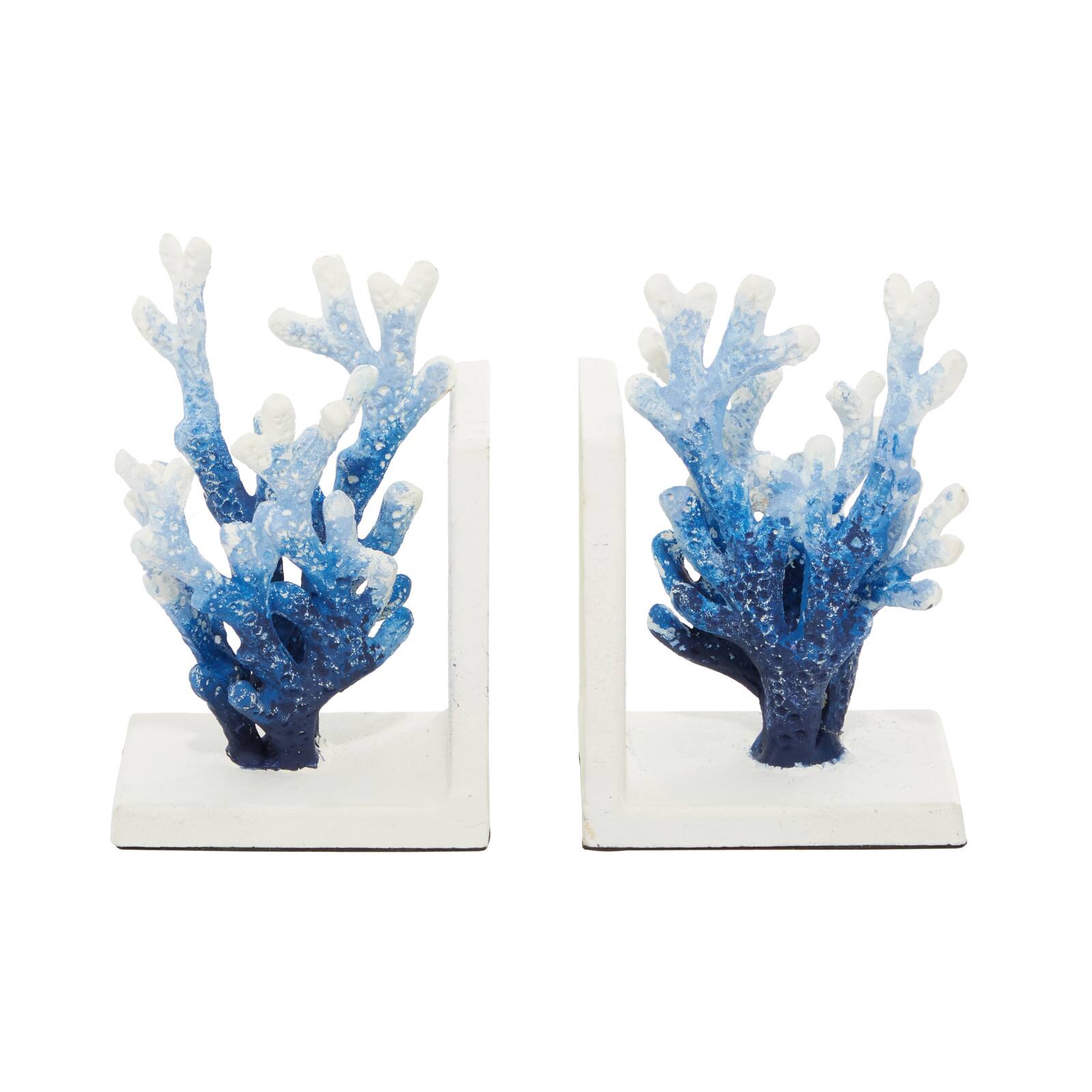 7&#x22; Coral Metal Bookend Set