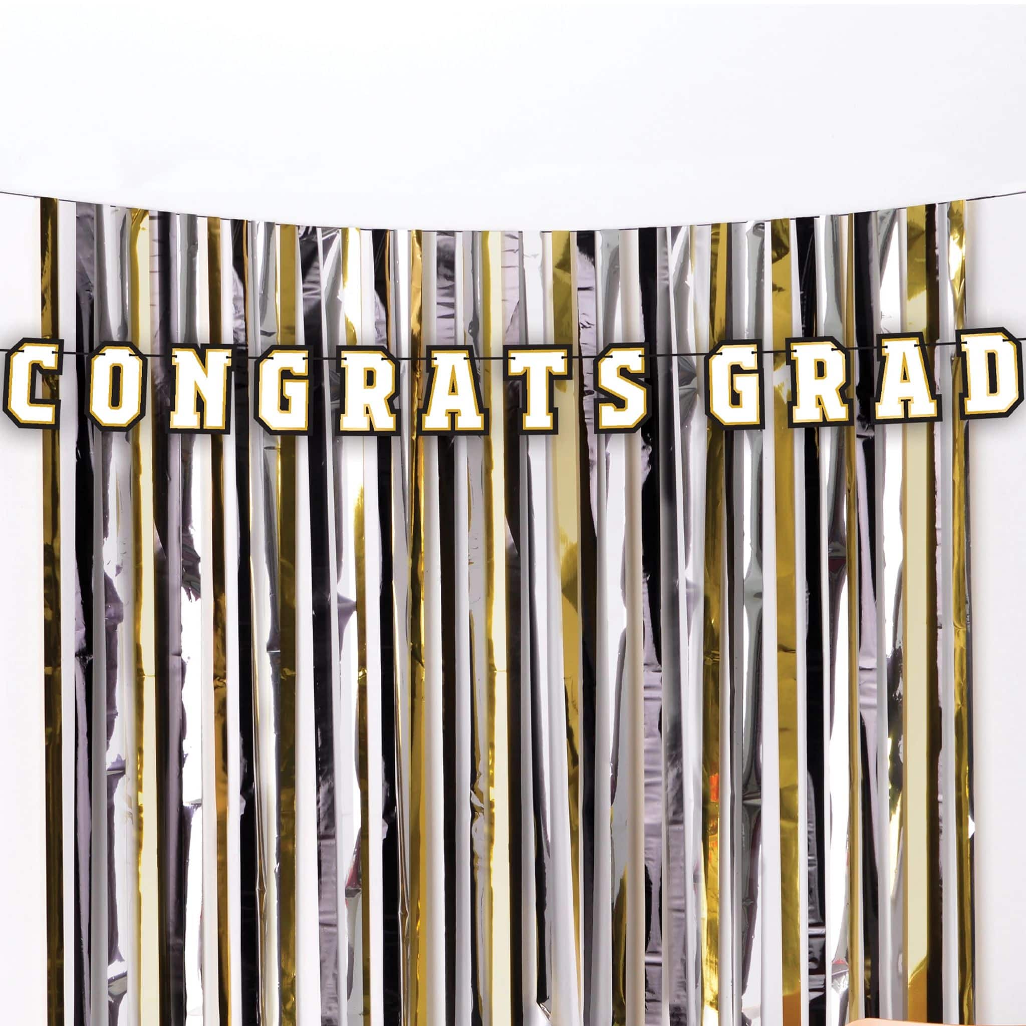 4ft. x 6ft. Congrats Graduation Fringe Curtain Backdrop Kit