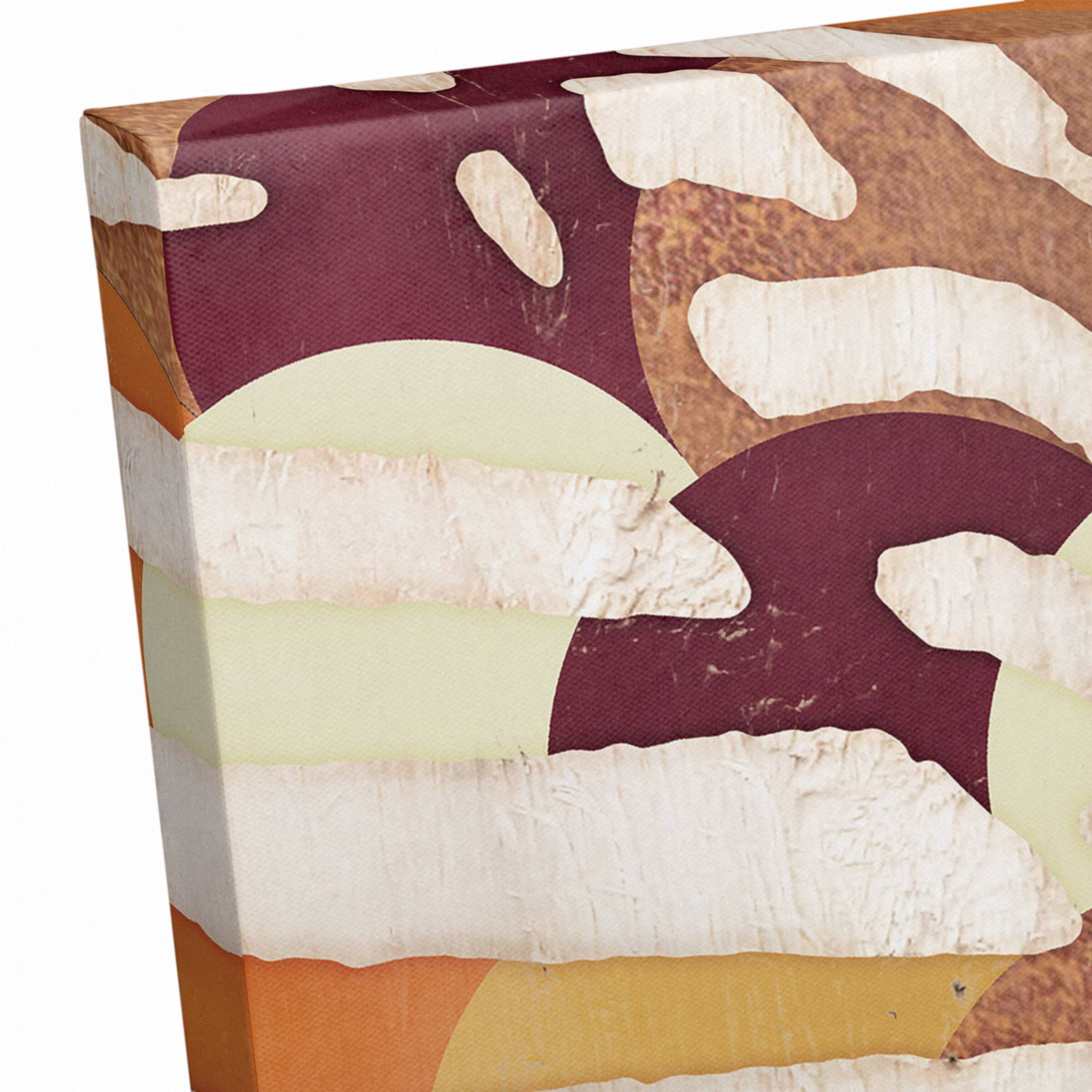 Spice Tone Butterfly Sillhouette 20" x 20" Canvas Wall Art