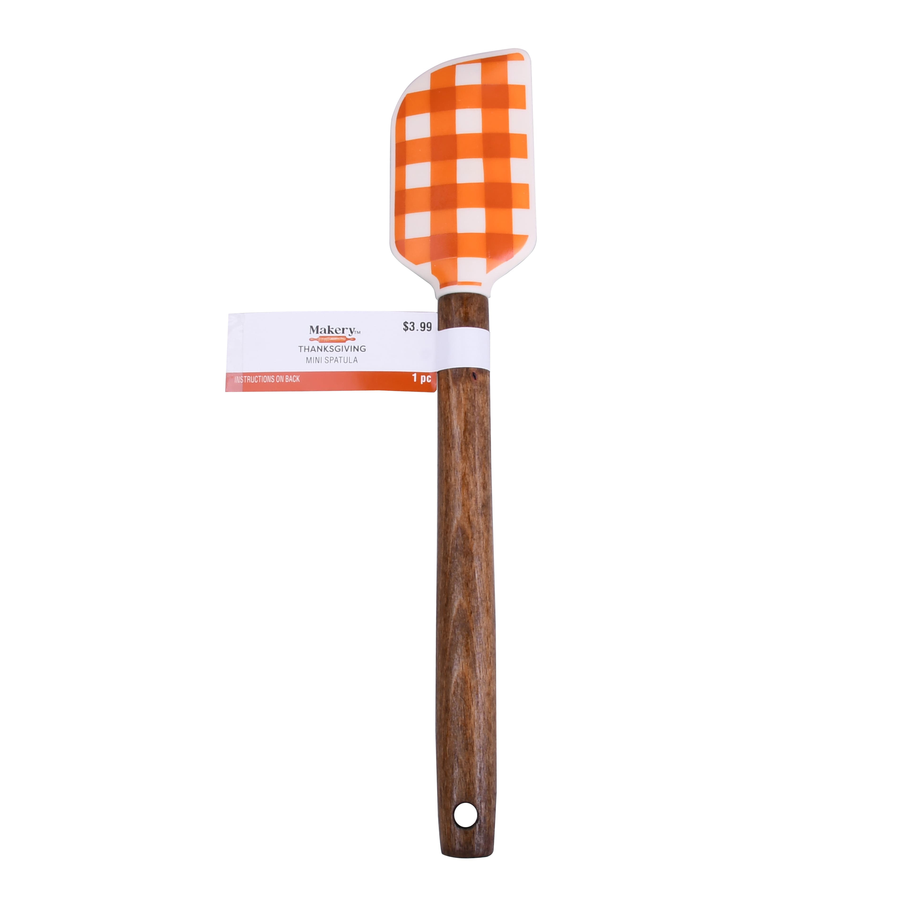 Mini Orange Plaid Spatula by Makery&#x2122;