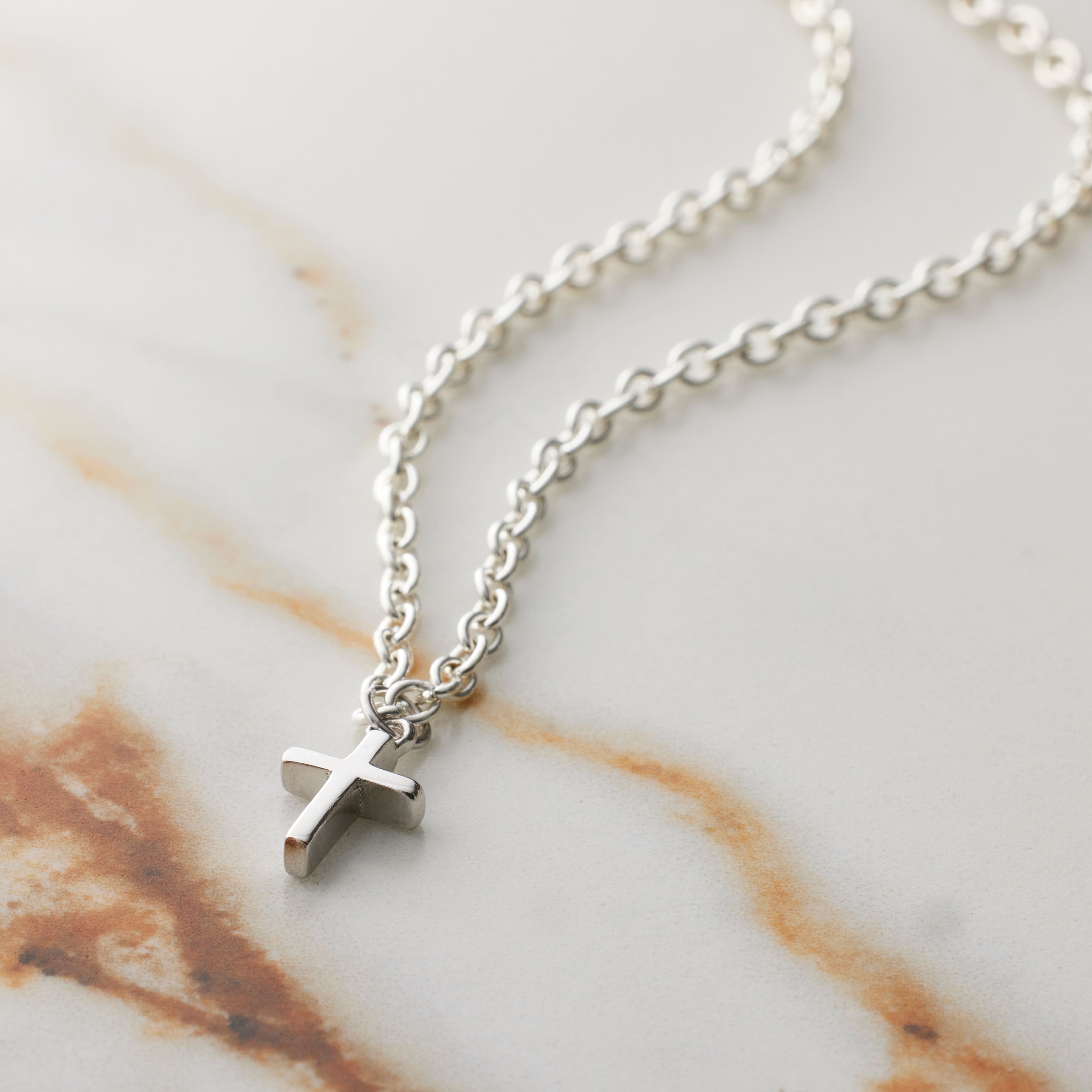 12 Pack: Sterling Silver Cross Icon Charm by Bead Landing™