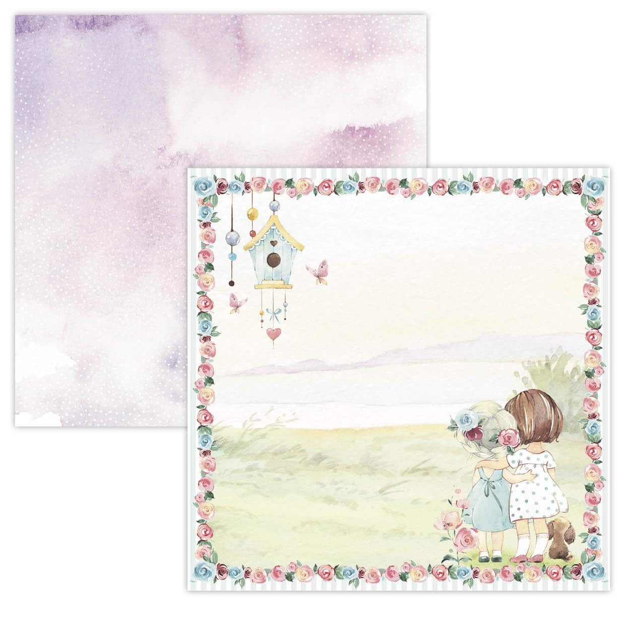 Studio Light Little Blossom Background Paper, 12&#x22; x 12&#x22;