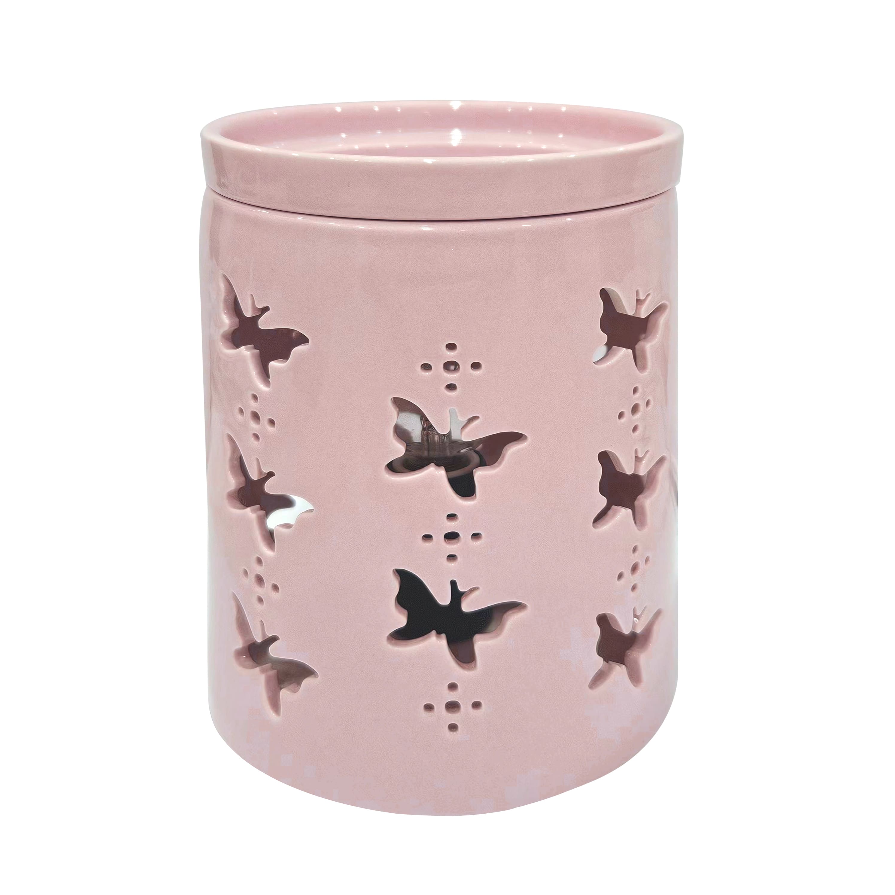 5 Frosted Pink Swirl Glass Wax Warmer by Ashland®