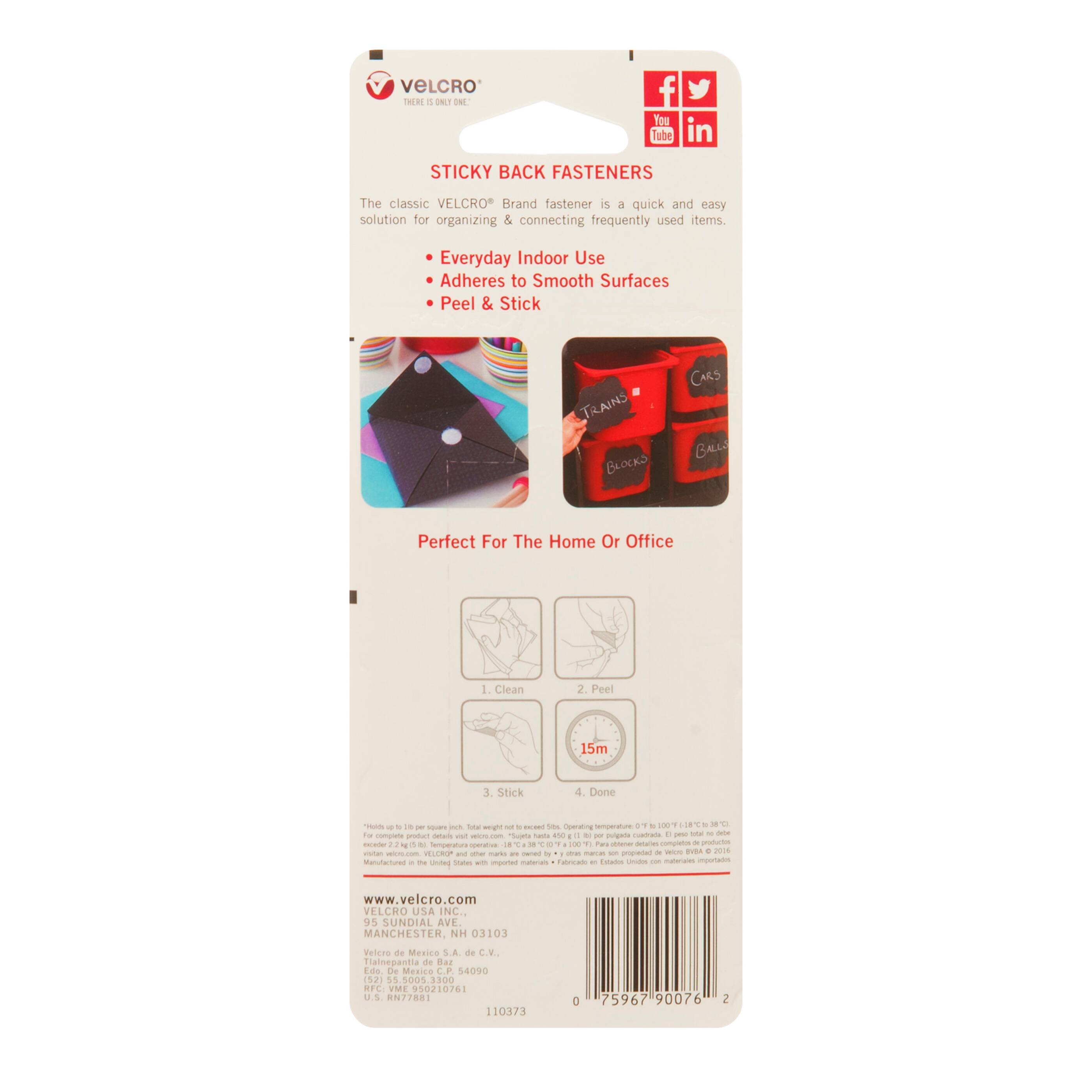 12 Packs: 4 ct. (48 total) VELCRO® Brand Sticky Back White Strips