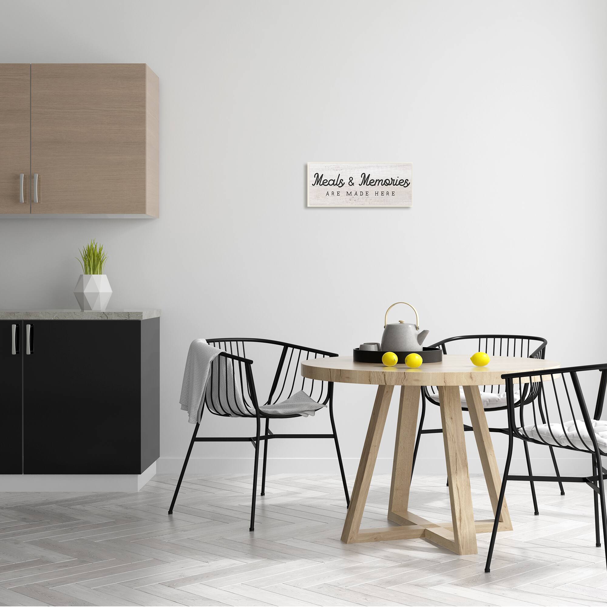 Stupell Industries Meals & Memories Made Here Rustic Kitchen Sign Wood Wall Plaque