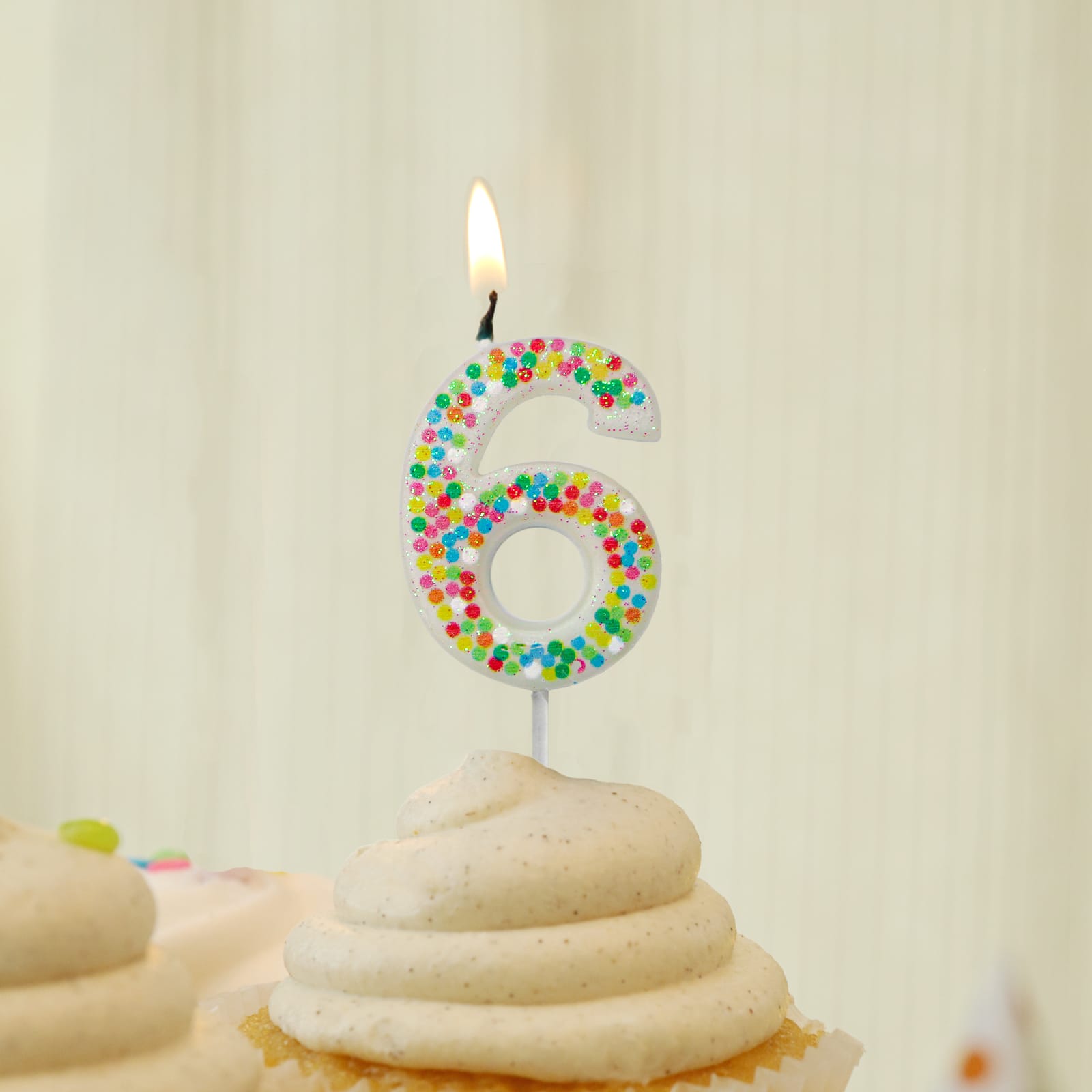 12 Pack: Confetti Number Birthday Candle by Celebrate It™