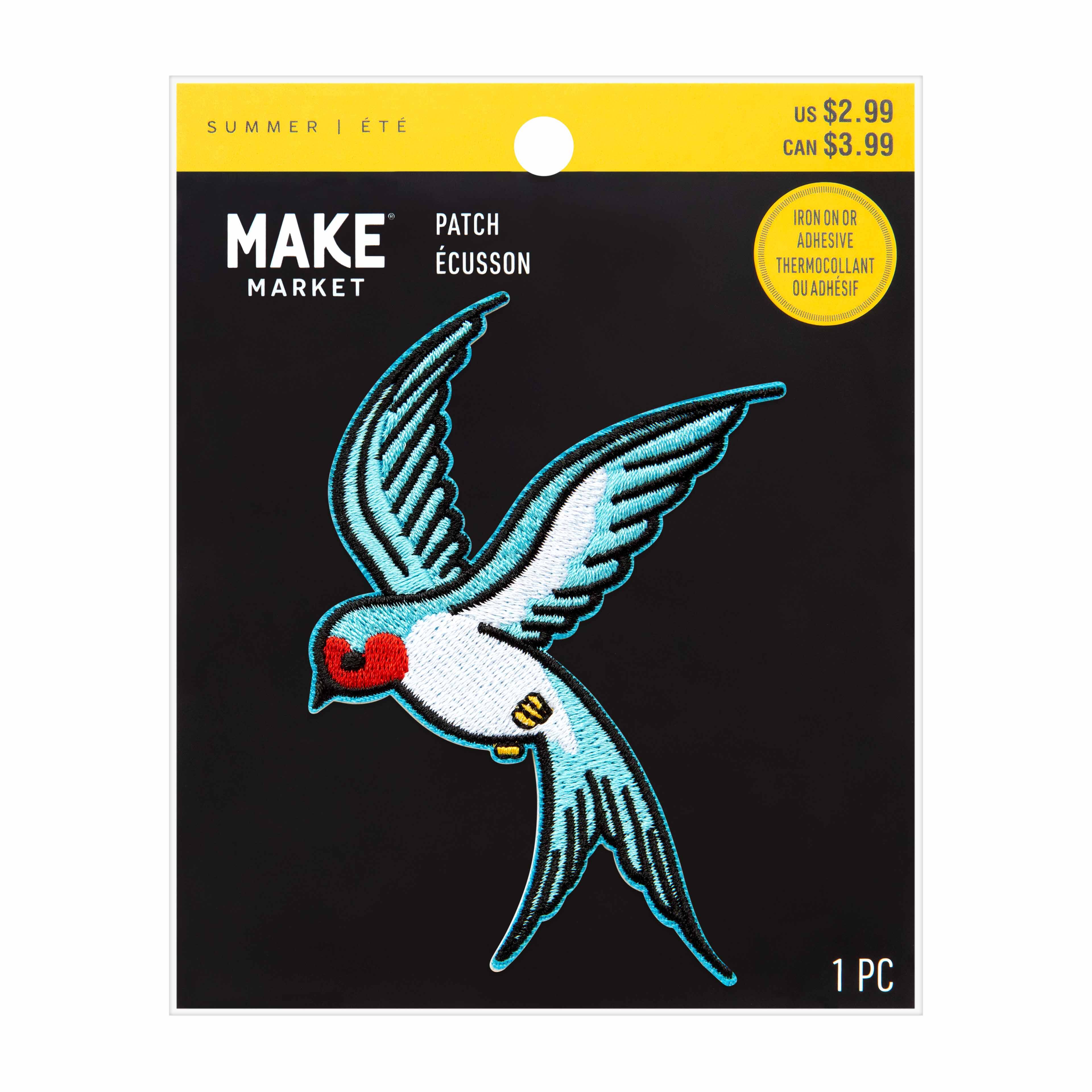 Summer Swallow Iron On &#x26; Adhesive Patch by Make Market&#xAE;
