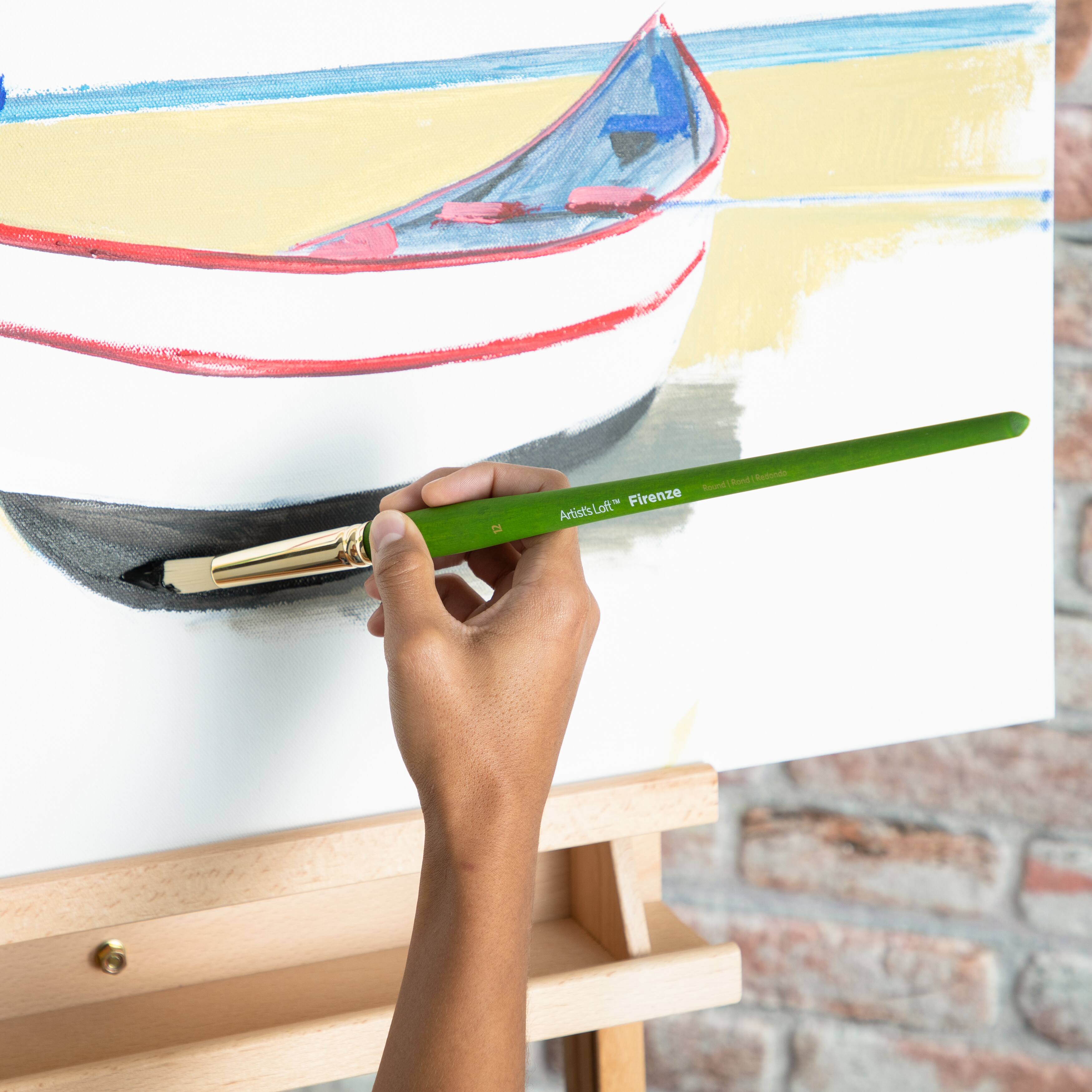 12 Pack: Firenze Long Handle Round Brush by Artist's Loft™