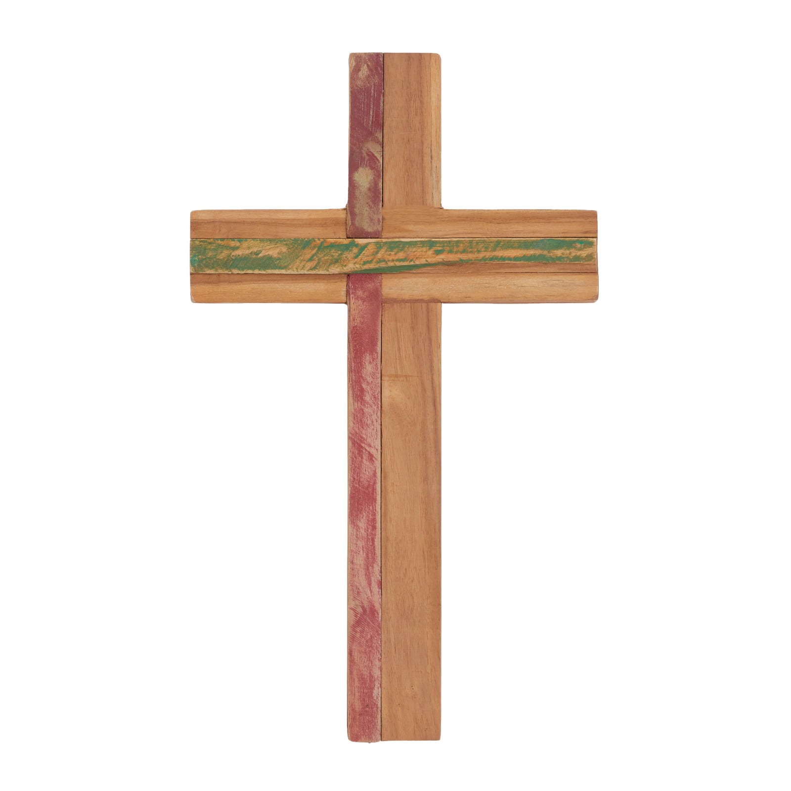 Brown Wood Industrial Cross Wall Decor, 20" x 12" x 2"