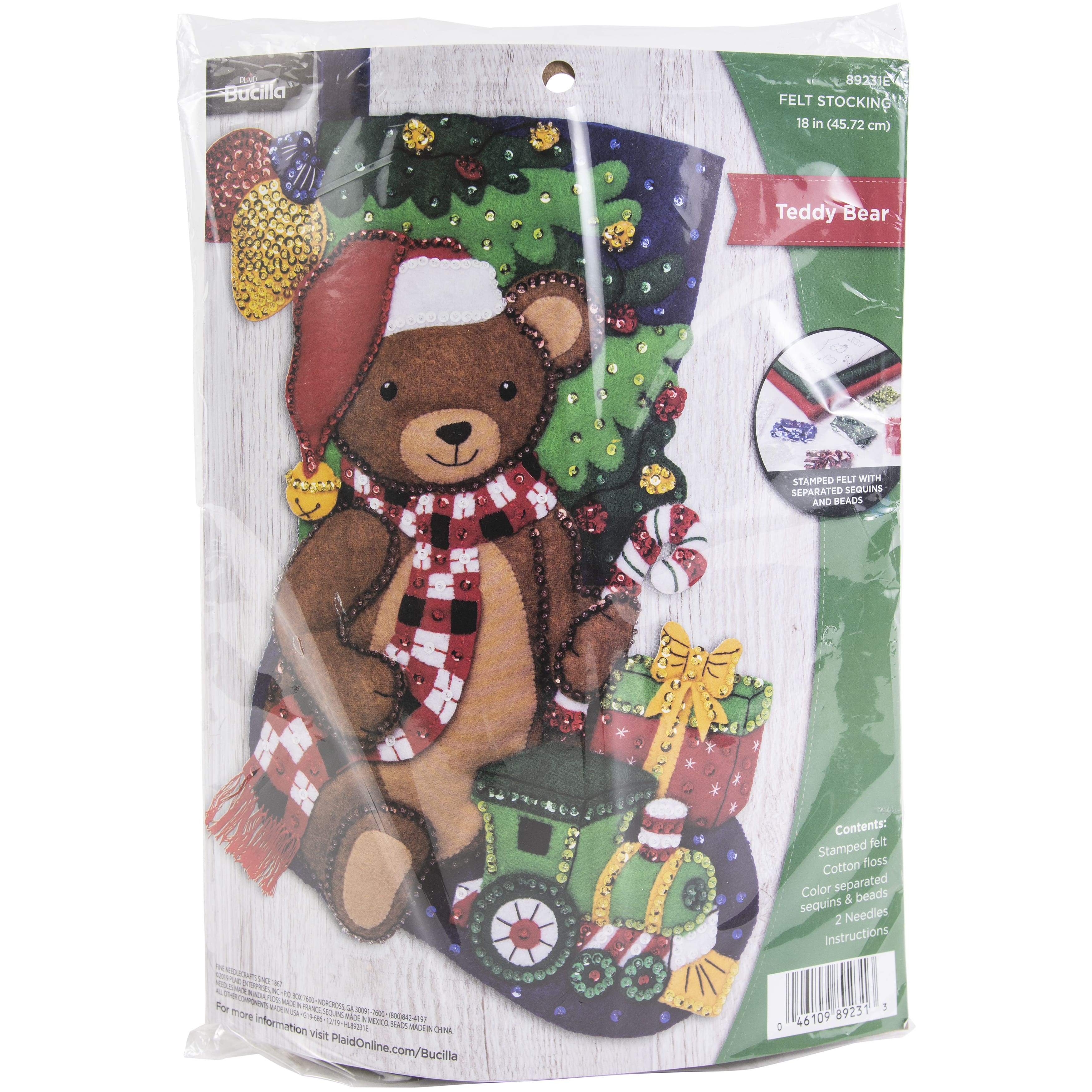Bucilla Teddy Bear Felt Stocking Kit Michaels