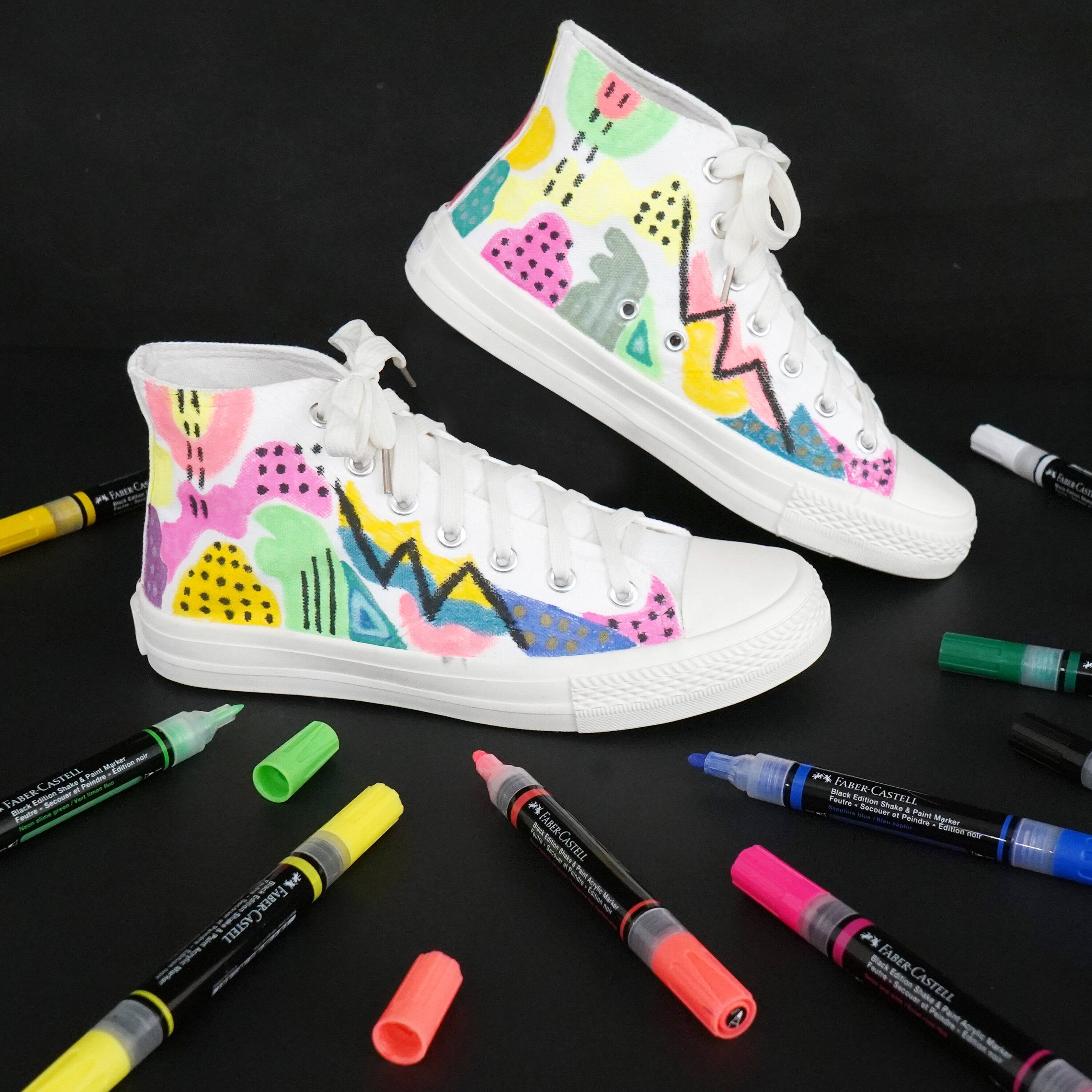 Faber-Castell 4 Color Neon Shake &#x26; Paint Acrylic Markers